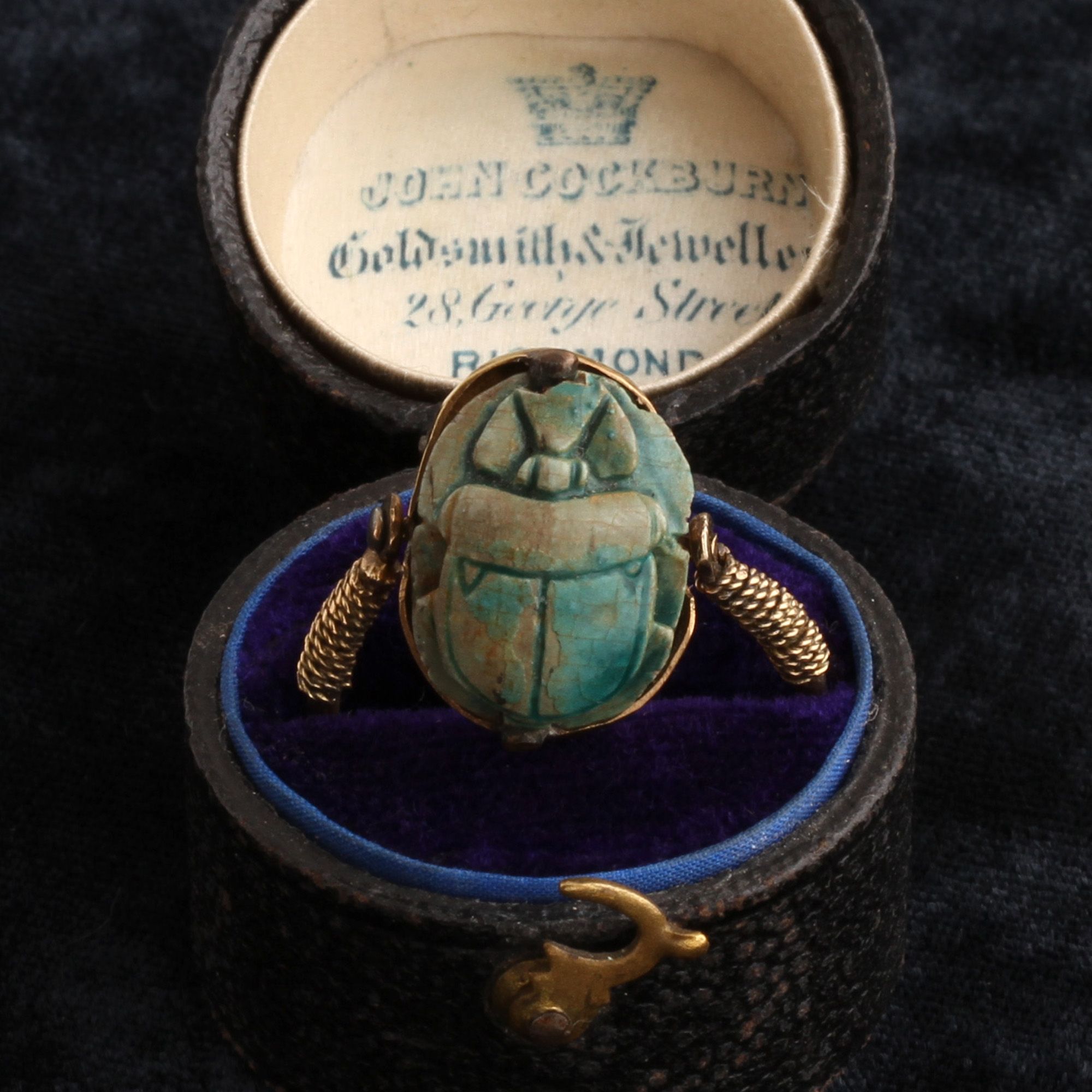 Egyptian Revival Scarab Spinner Ring