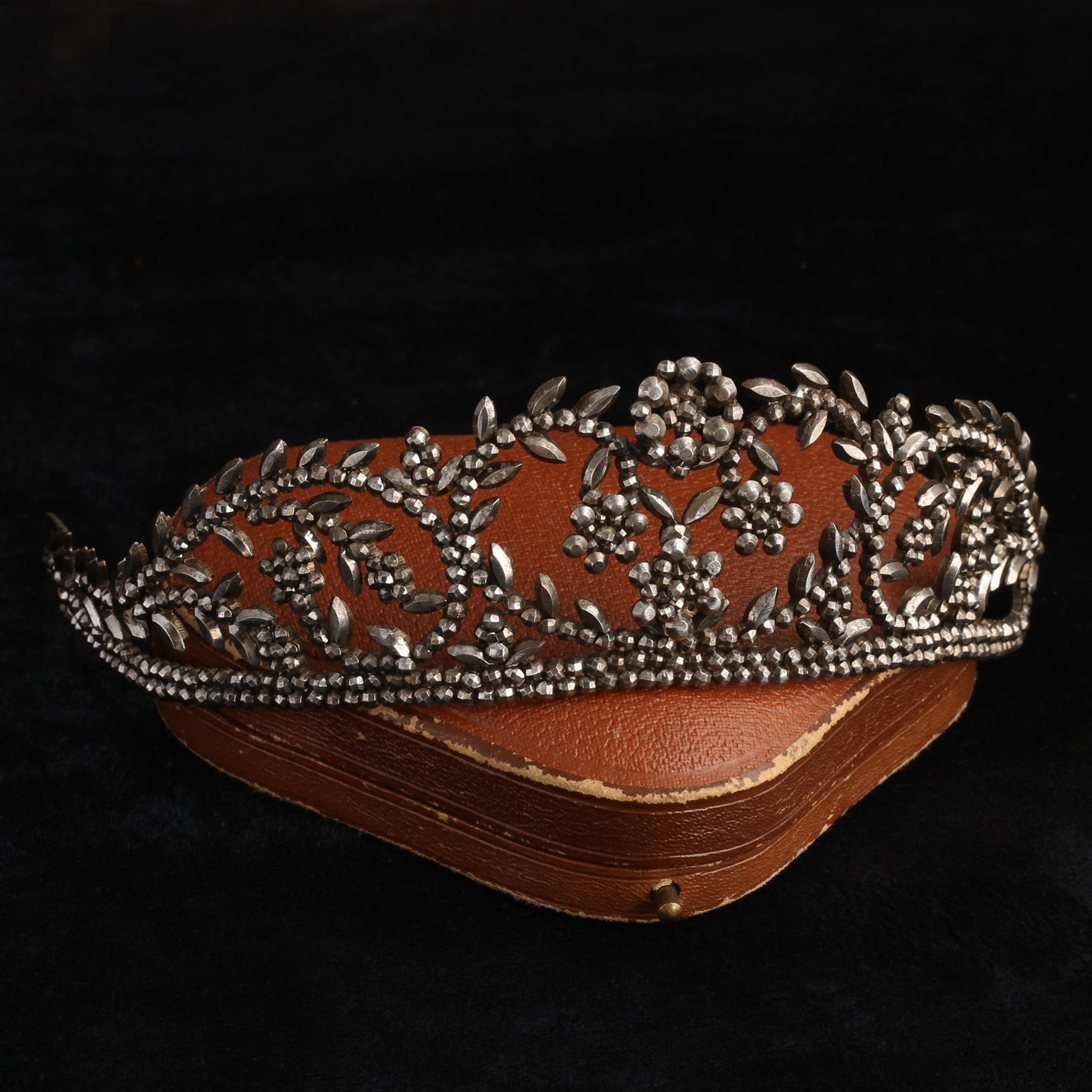 Detail of Georgian Cut Steel Tiara