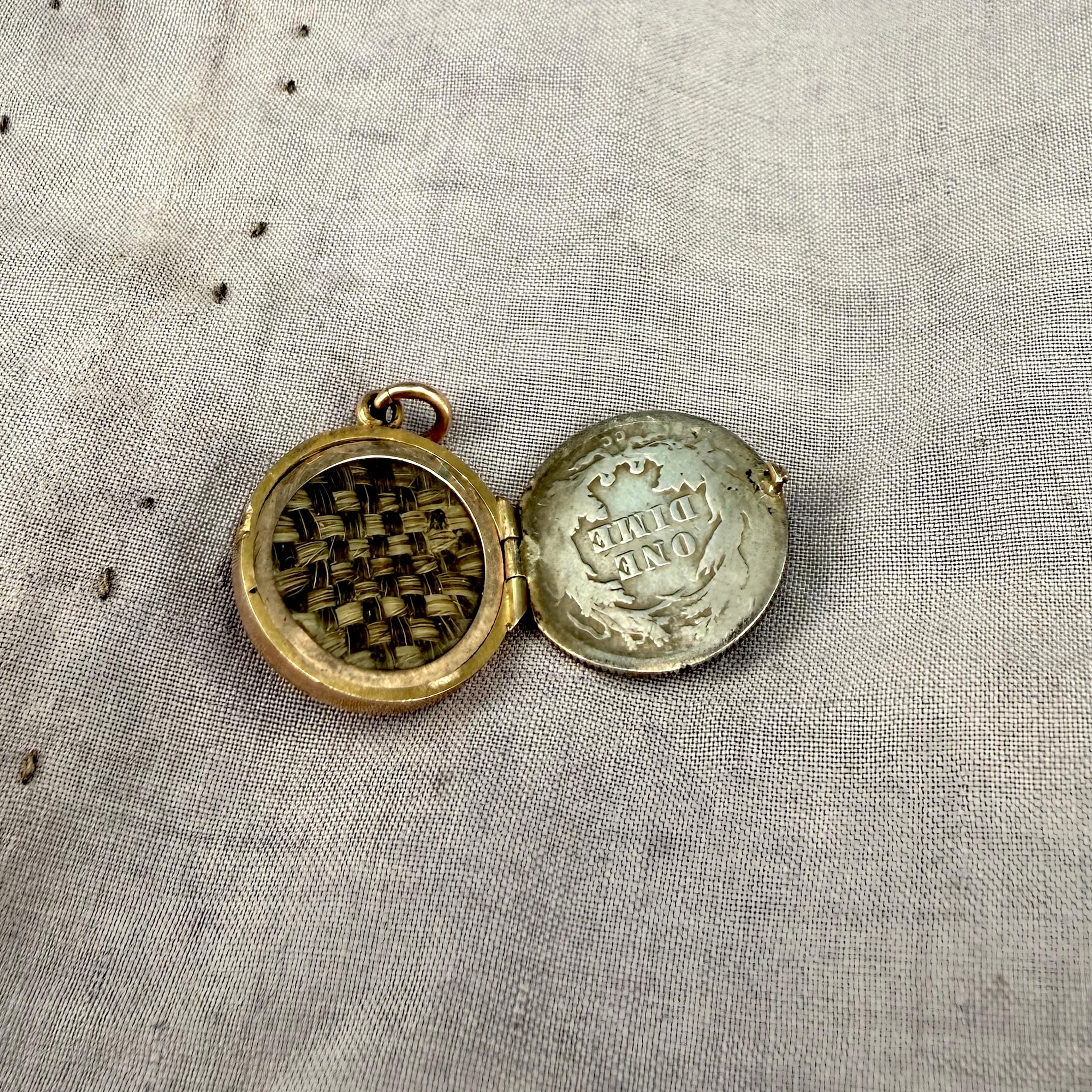 1876 Dime Locket in Gold