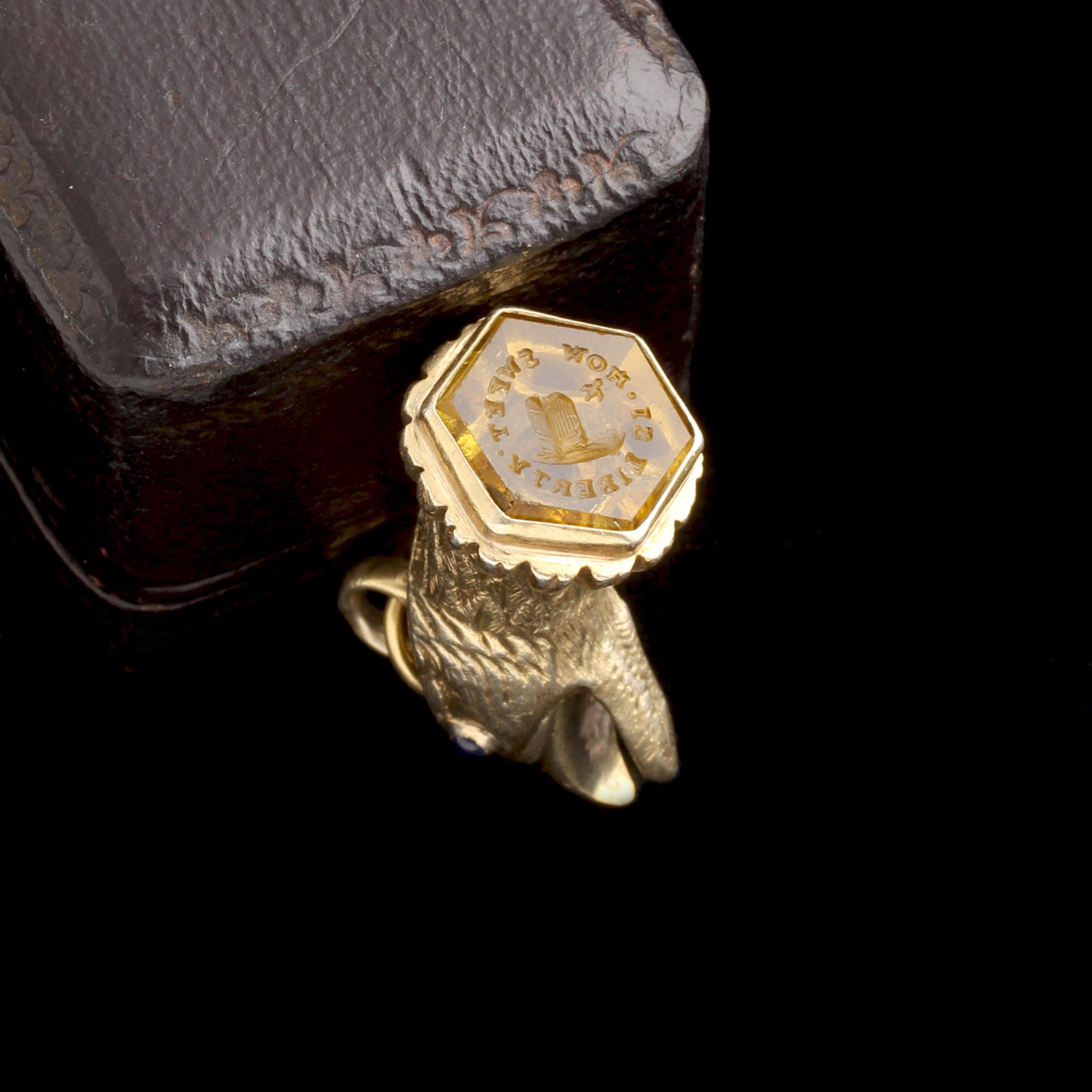 Victorian "How Sweet is Liberty" Falcon Wax Seal