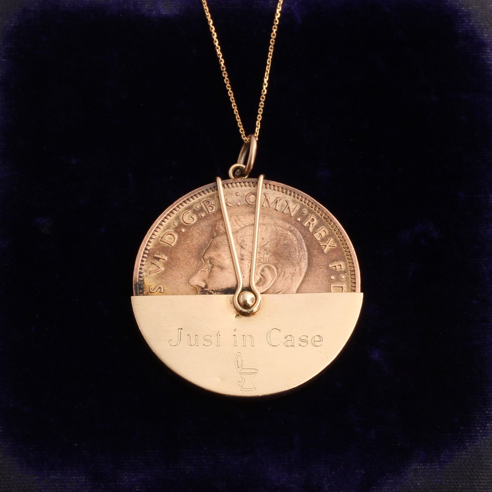 Vintage Penny Loo Charm Necklace