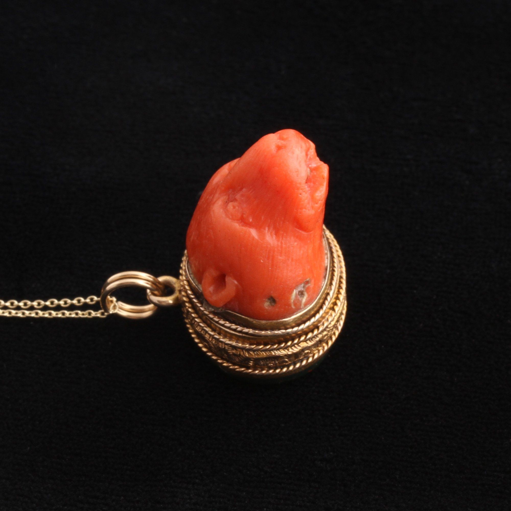 Victorian Cougar Fob Necklace
