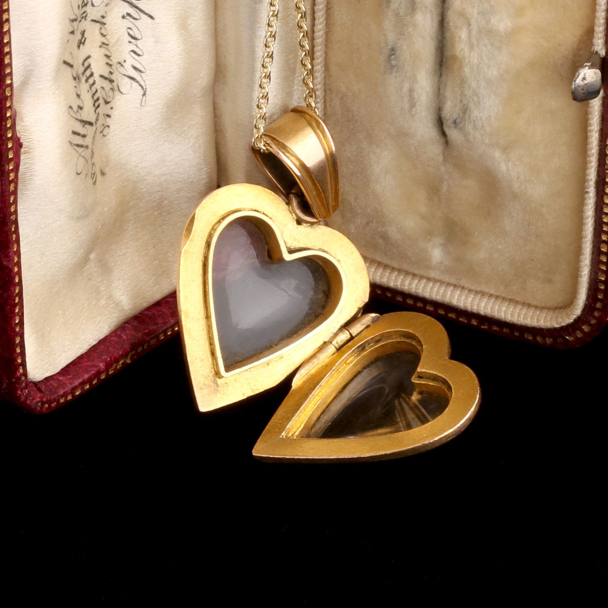 Victorian Heart-Shaped Mourning Locket