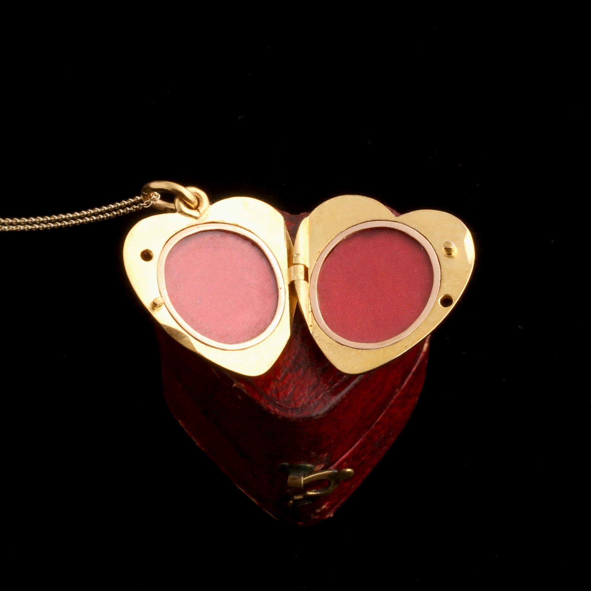 Pre Revolutionary Russian Heart Locket Necklace