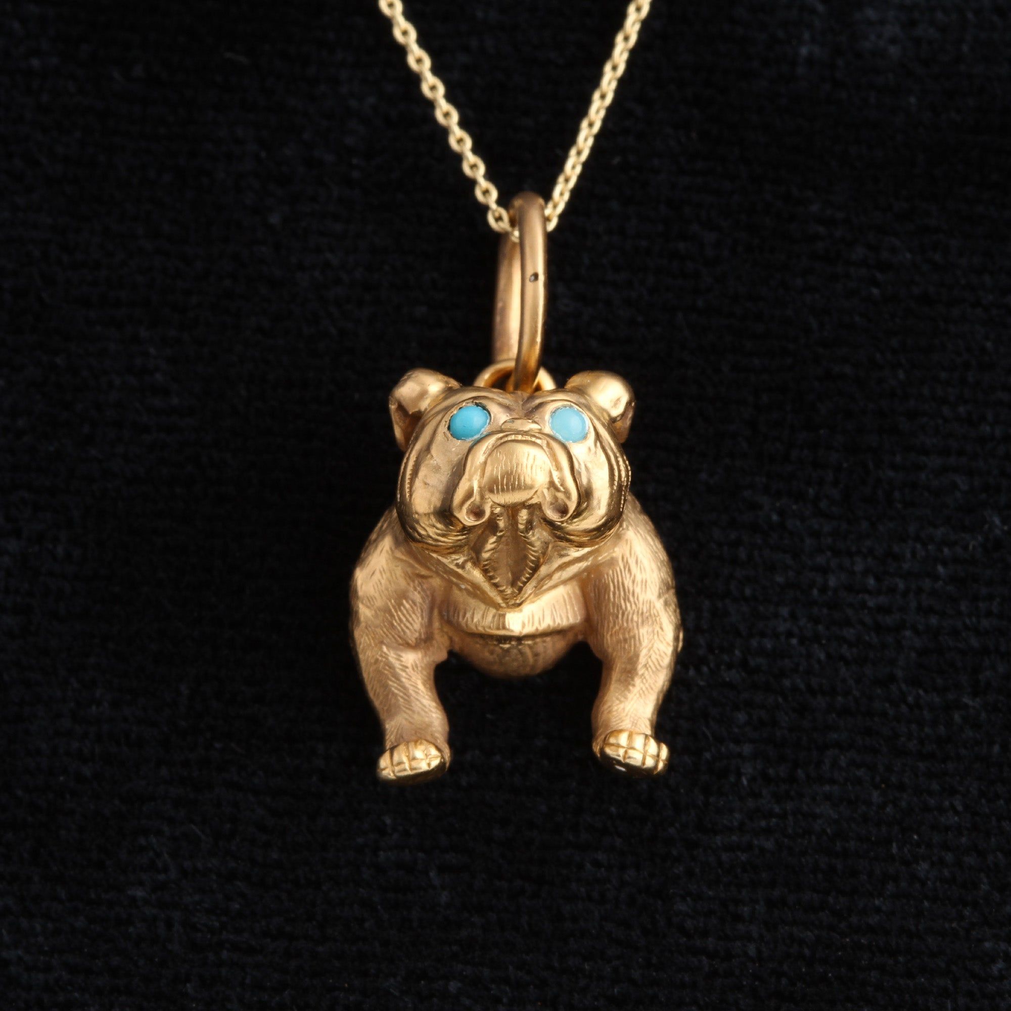 Edwardian Bulldog Charm Necklace