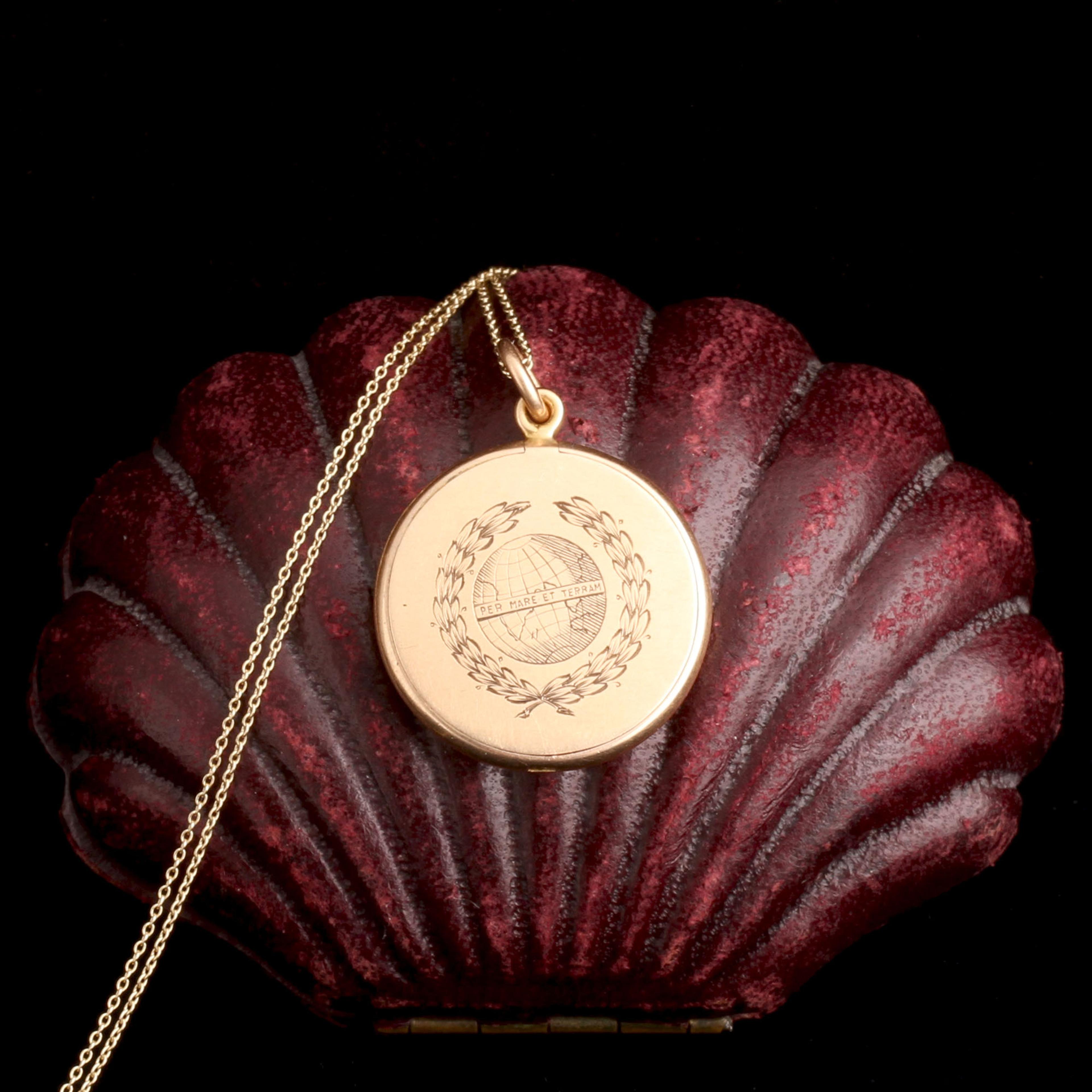 WWI Era H.M.S. Majestic Memorial Locket