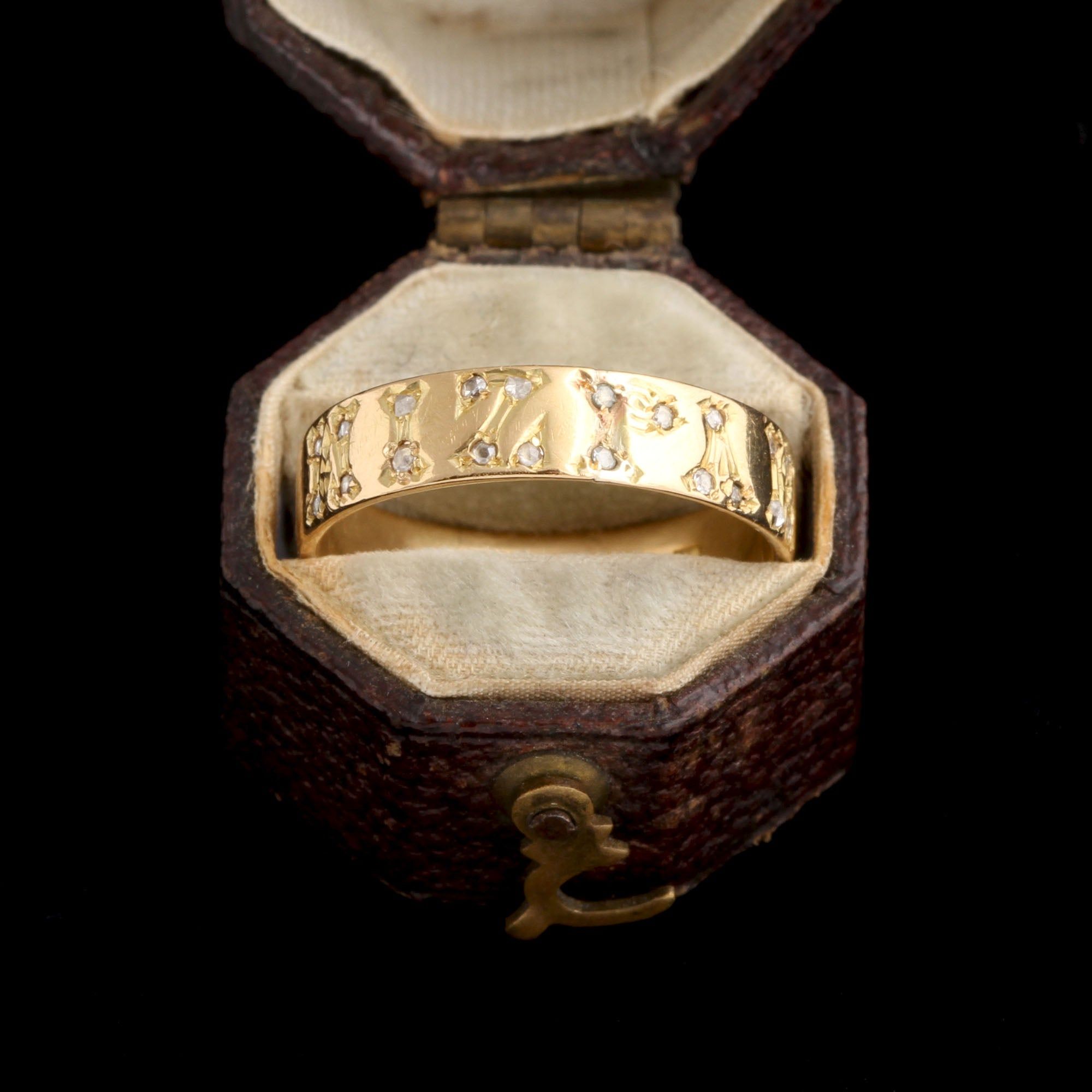 Victorian Rose Cut Diamond Mizpah Ring