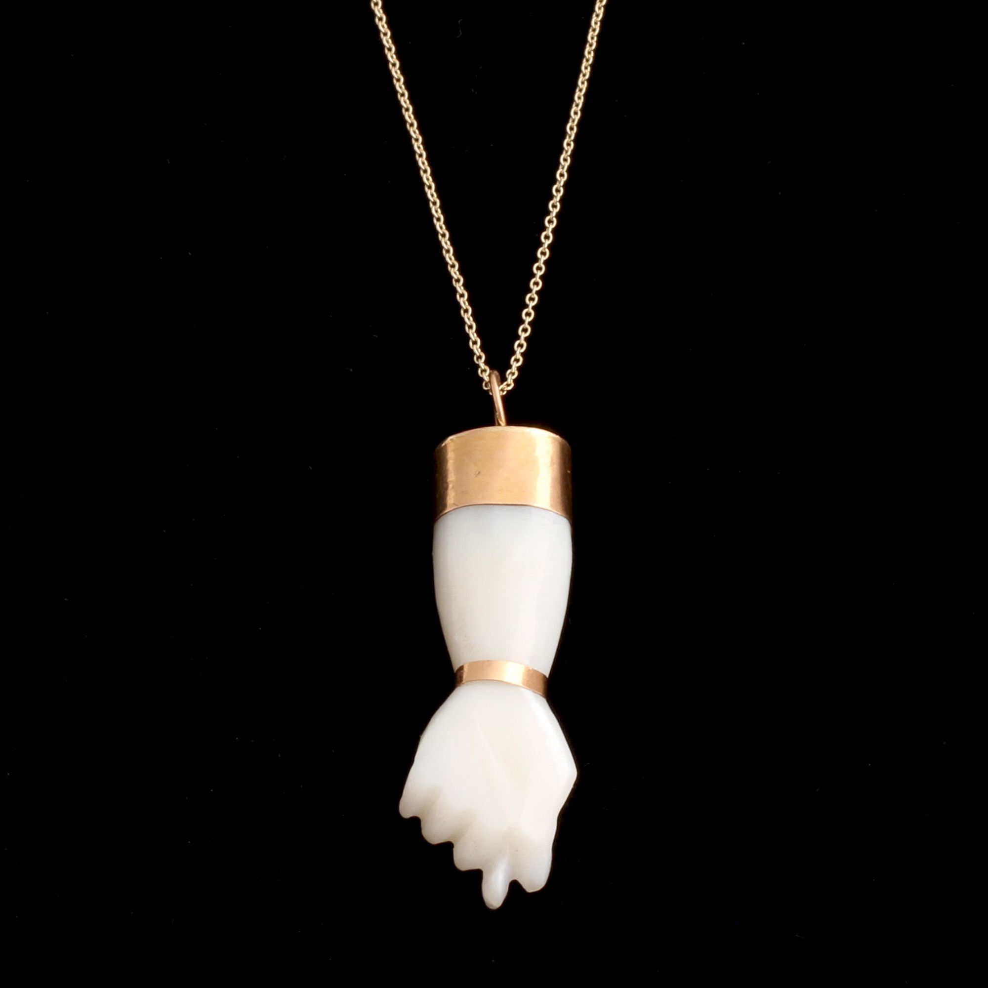 Vintage Mother of Pearl Figa Pendant