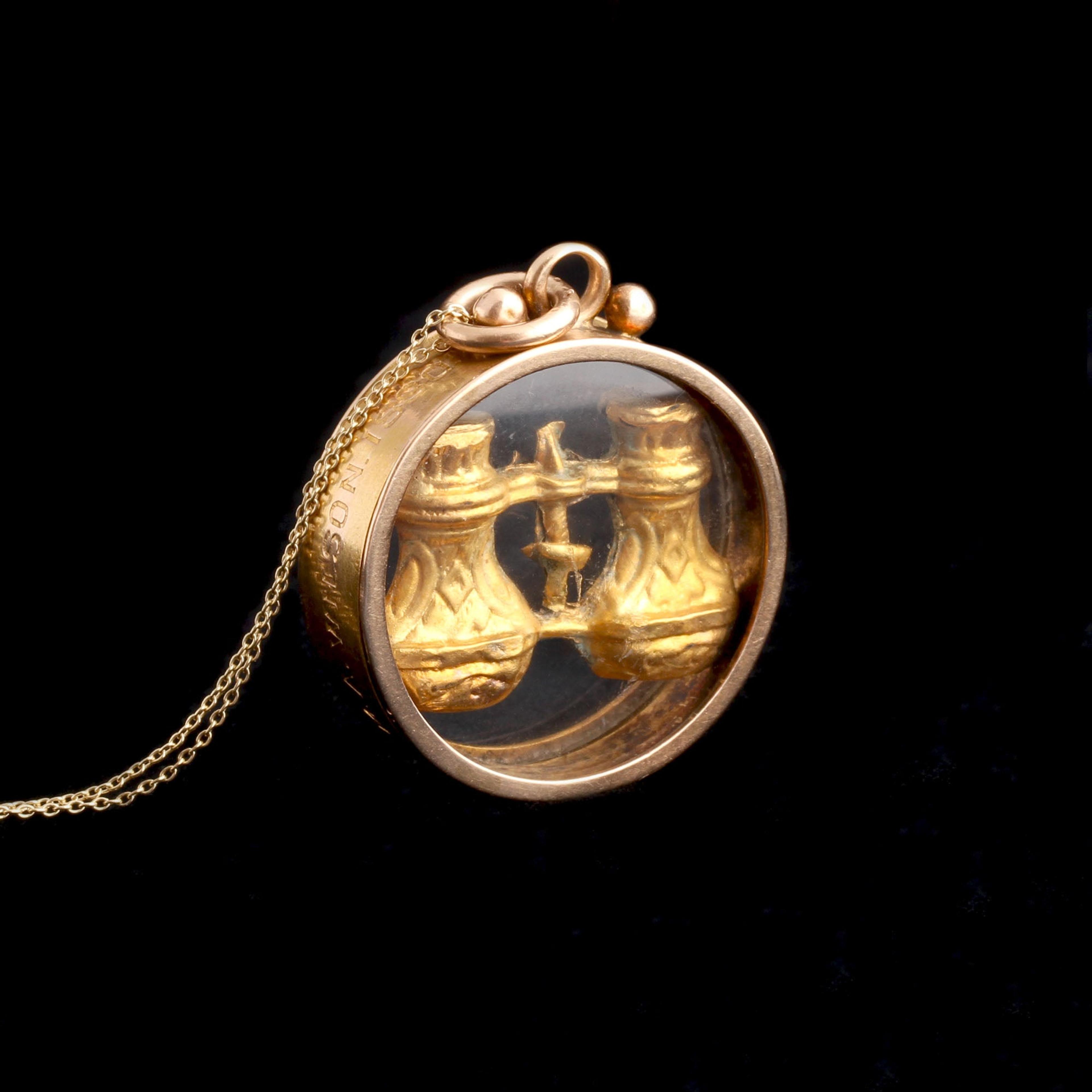 Victorian "Drawn from a Plaice" Opera Glass Locket