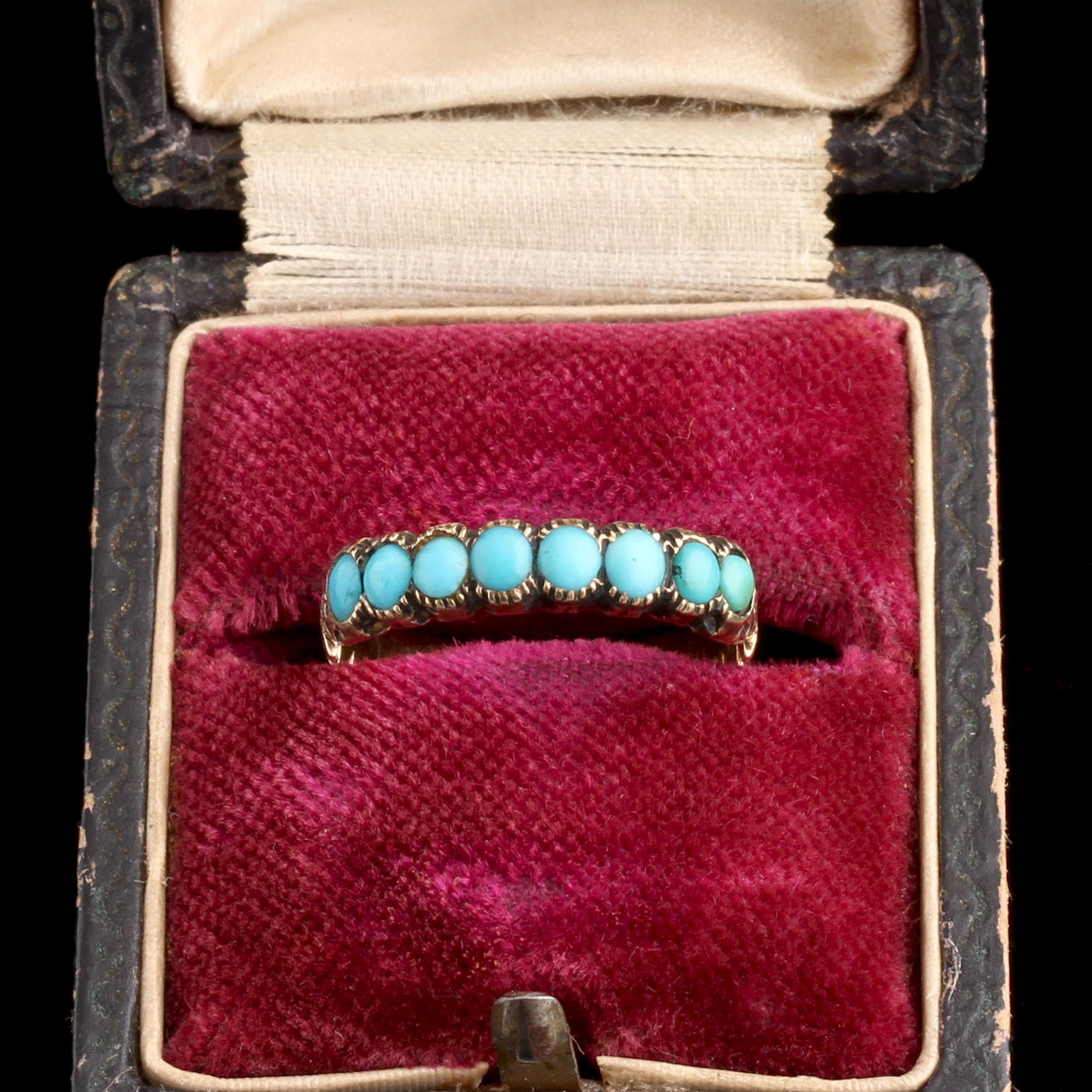 Georgian "Mia piu cara amica" Turquoise Half Hoop