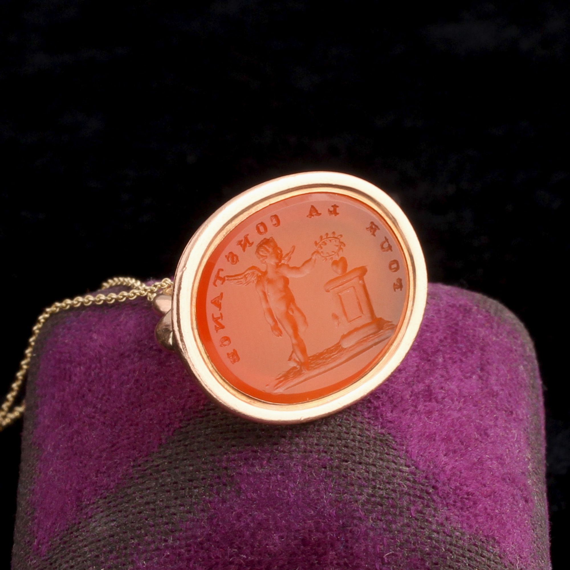 Georgian "Pour La Constance" Wax Seal Fob