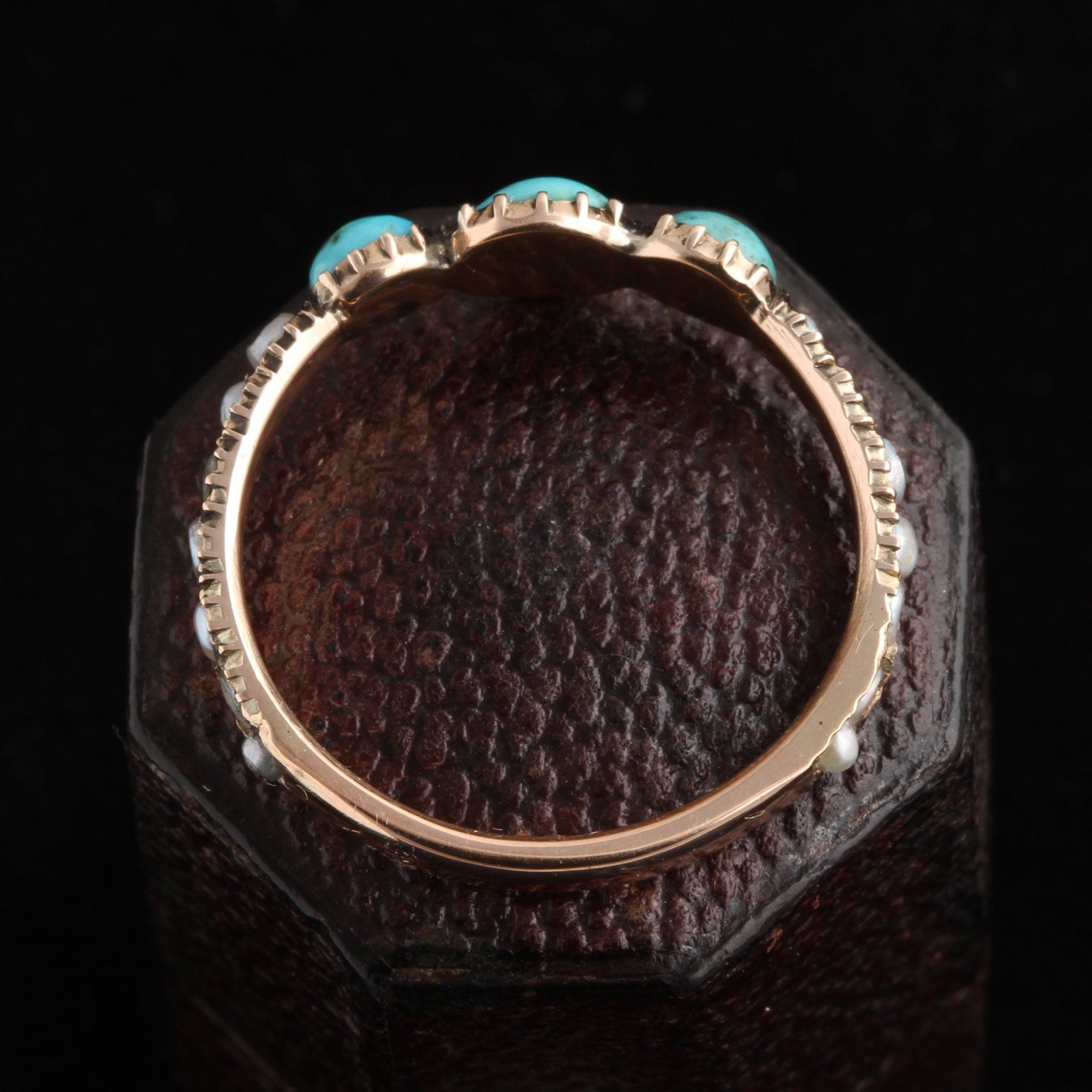 Georgian Turquoise & Pearl Ring