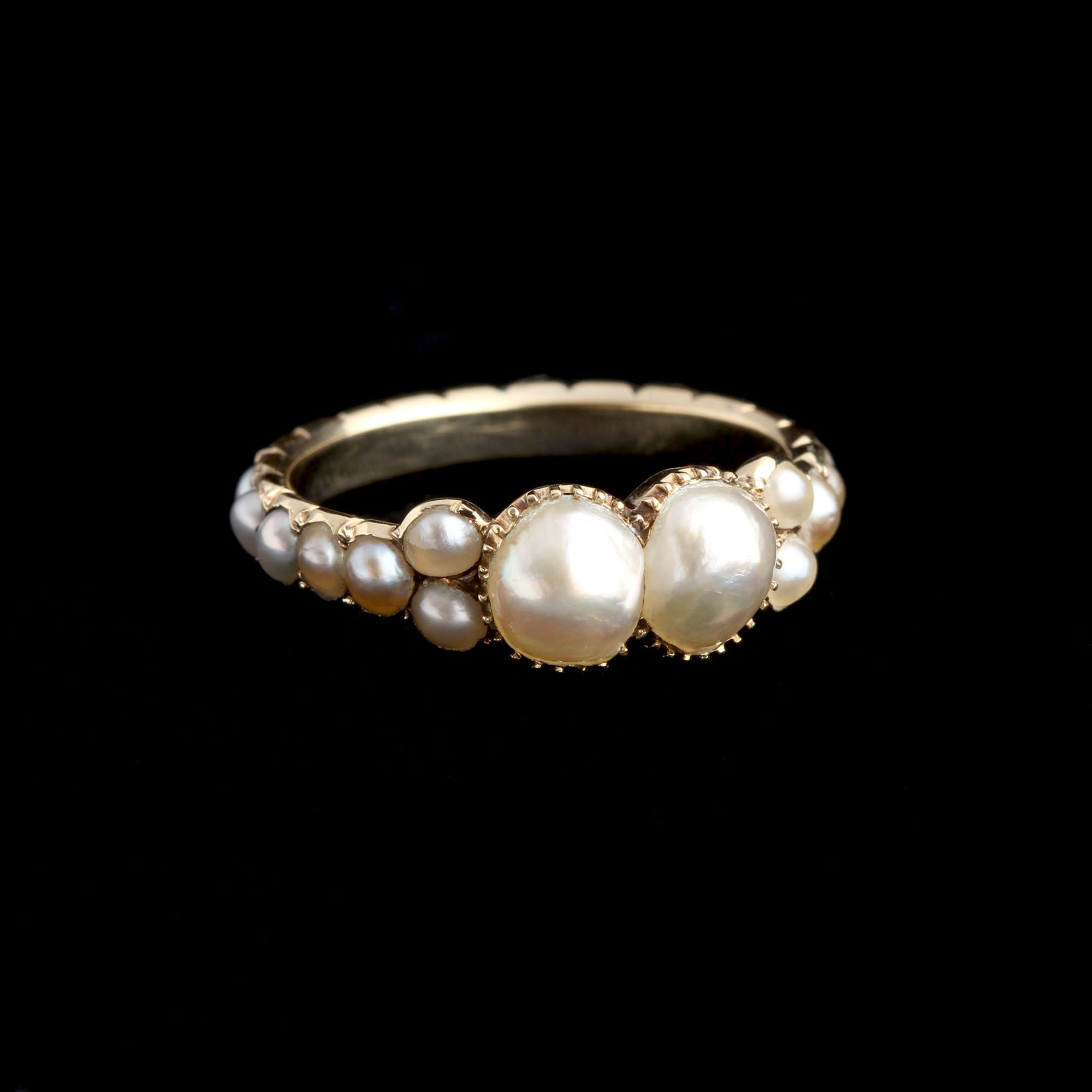 Georgian Toi et Moi Pearls Eternity Ring — Erica Weiner