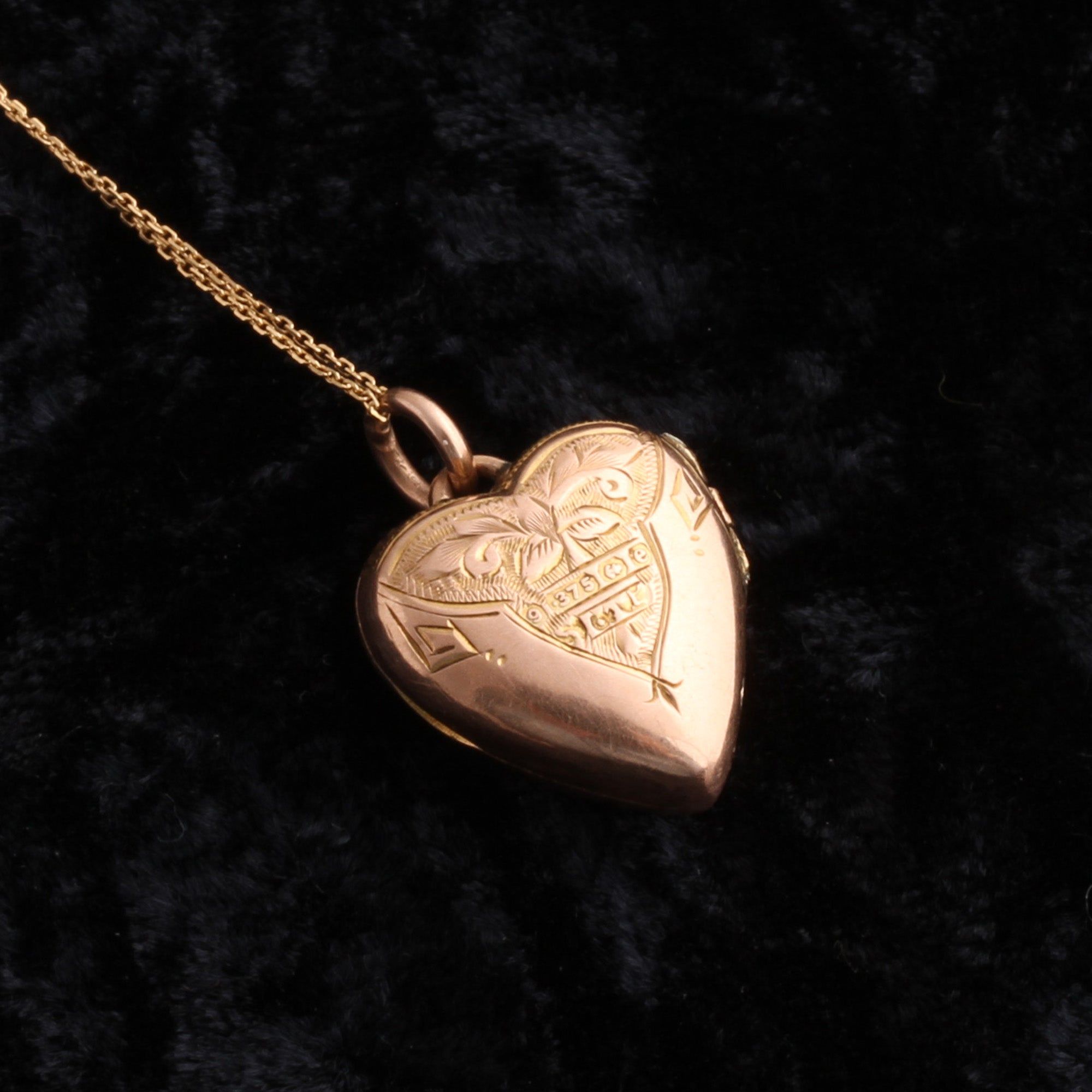 Edwardian Rose Gold Heart Locket