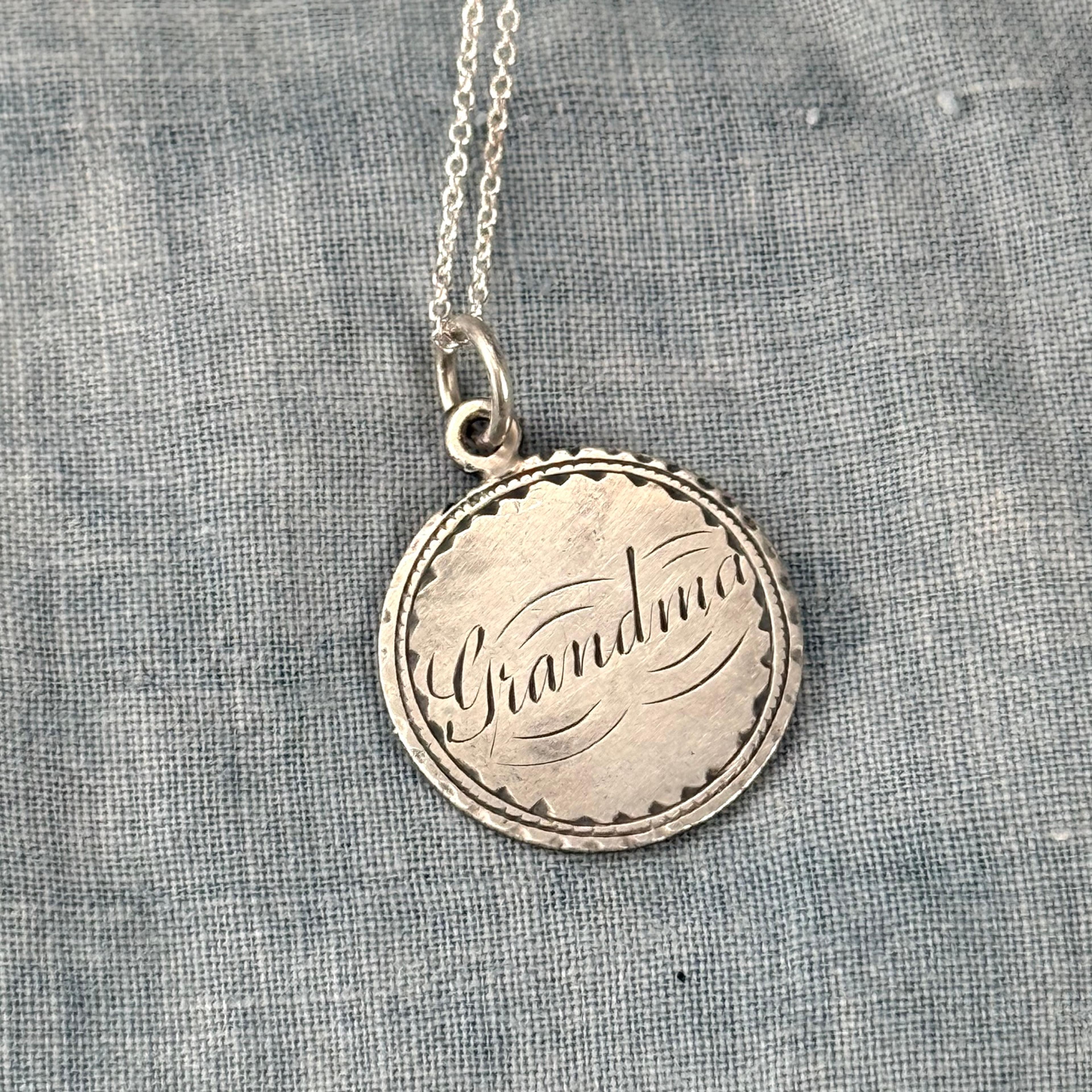 "Grandma" Love Token on Seated US Liberty Dime