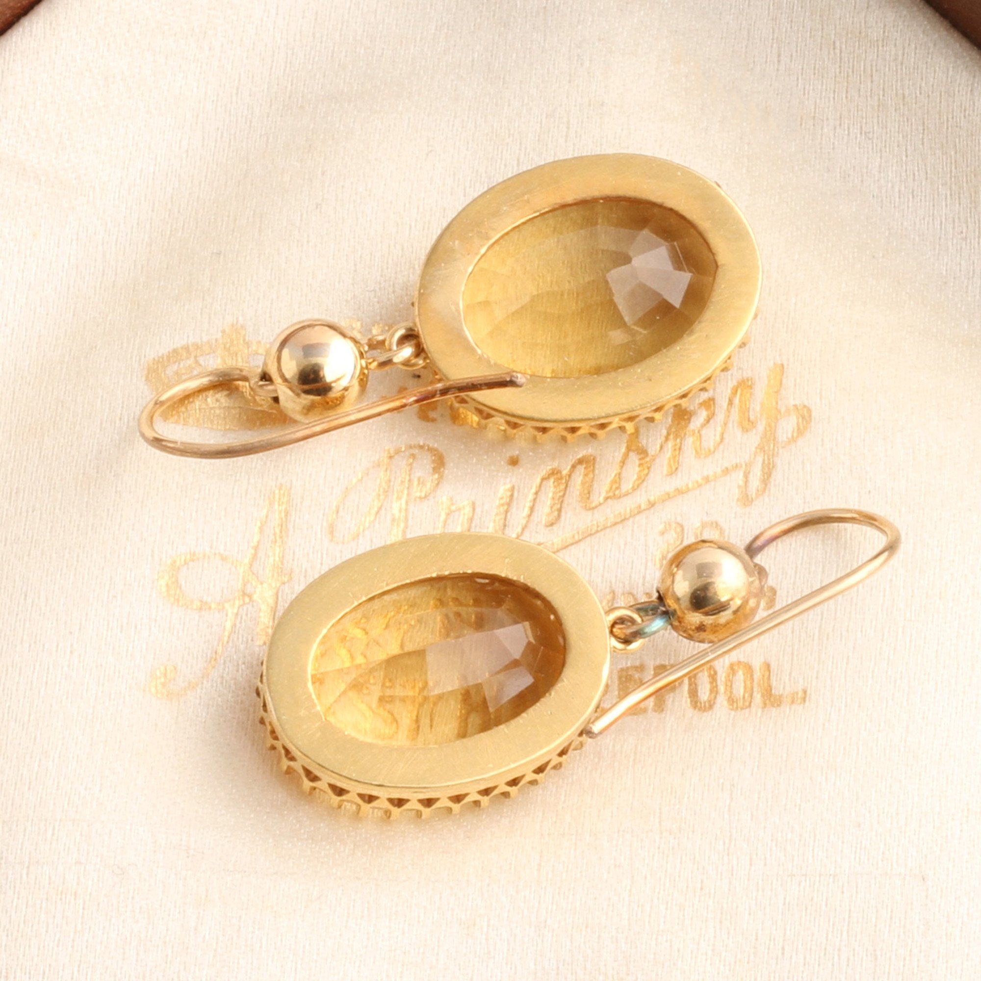 Victorian Citrine Earrings
