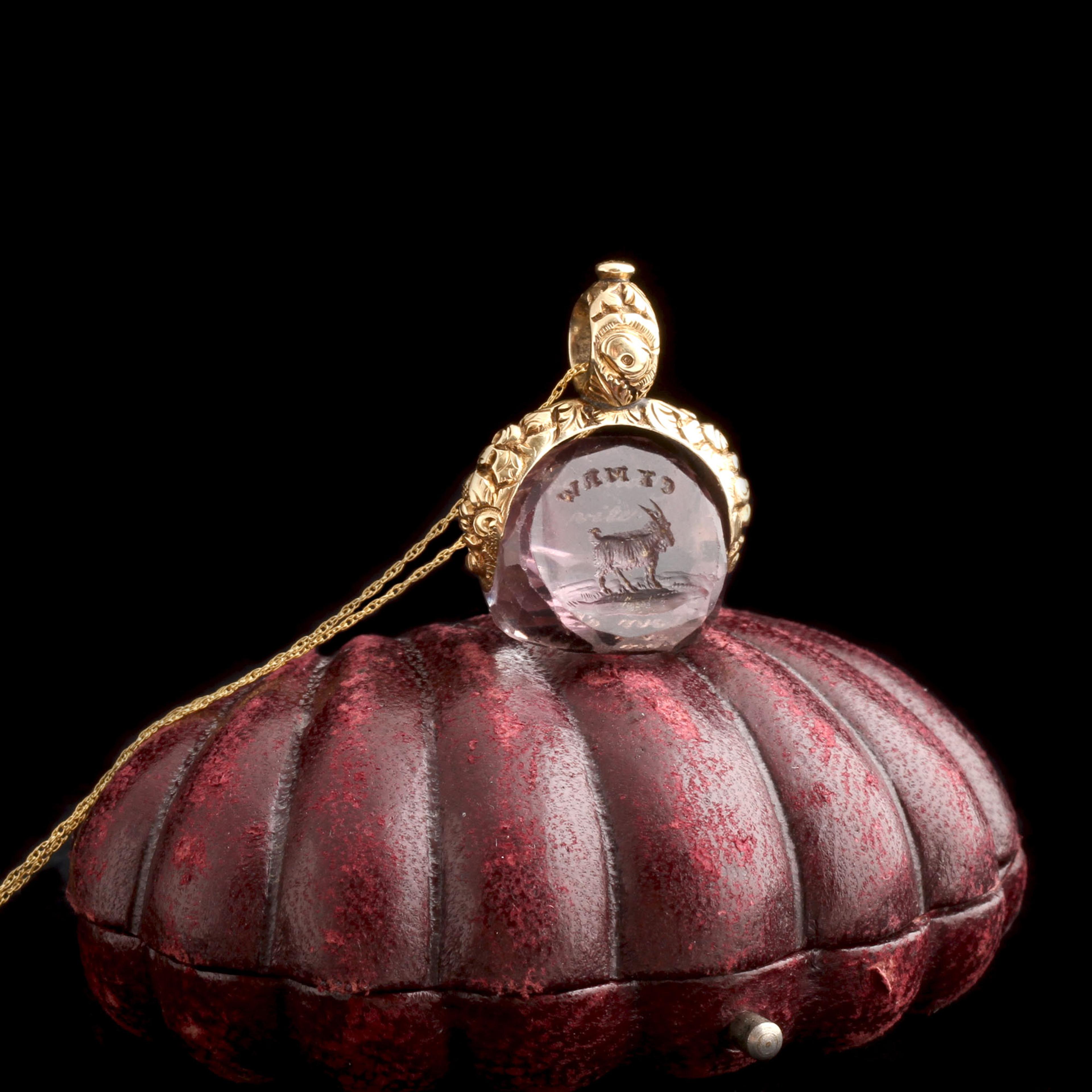 Early Victorian Amethyst Triple Seal Fob
