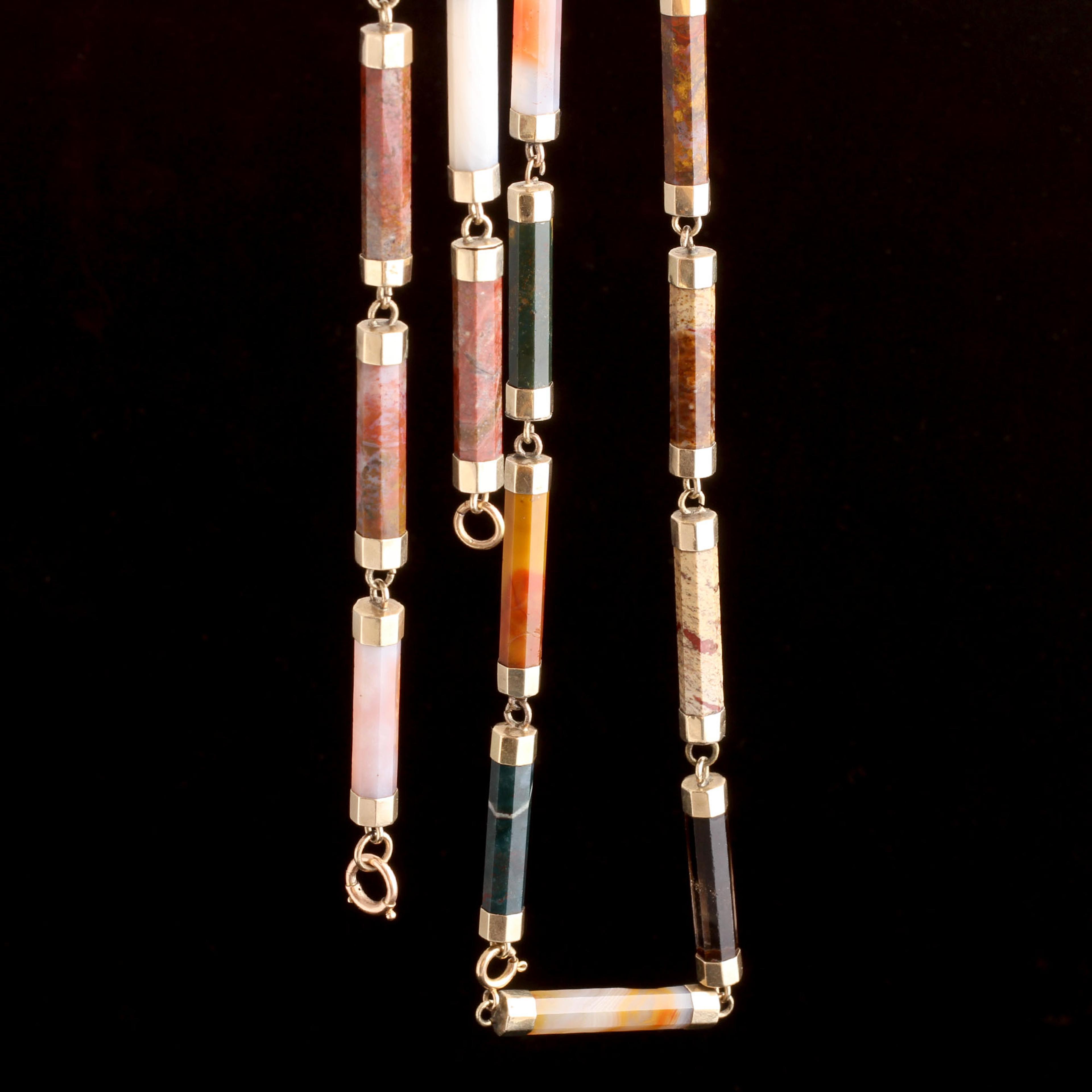 Victorian Jasper & Agate Specimen Convertible Necklace