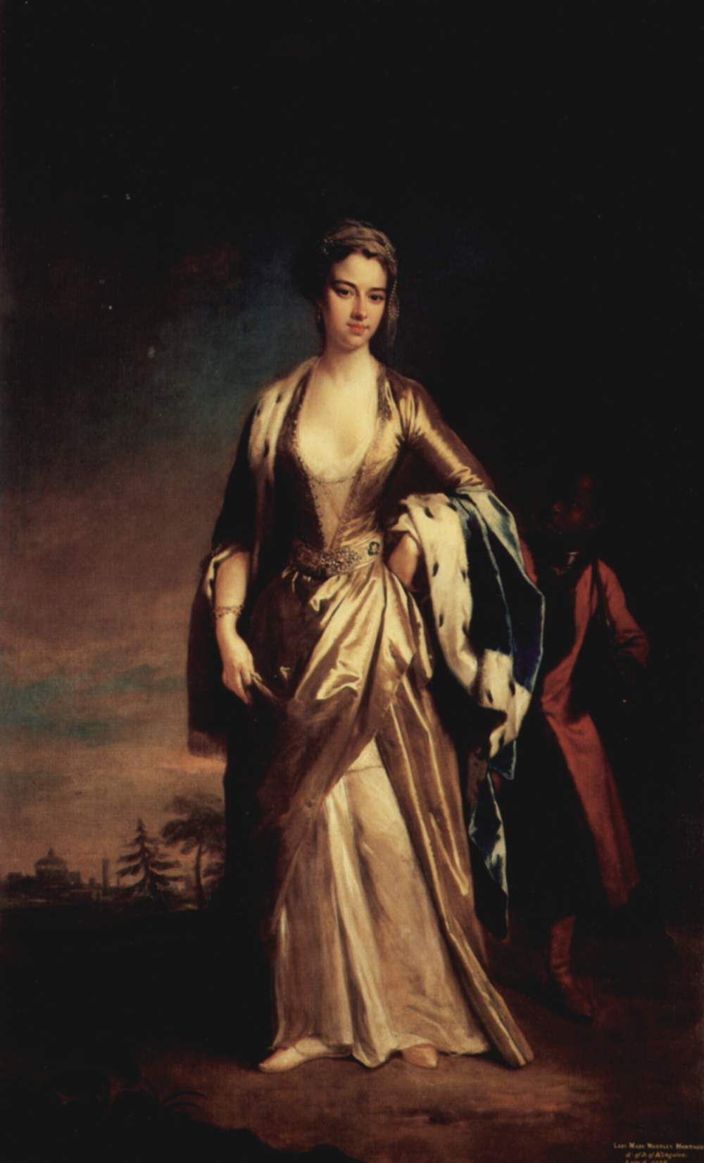 An oil painting of Lady Mary Wortley Montagu by Jonathon Richardson.