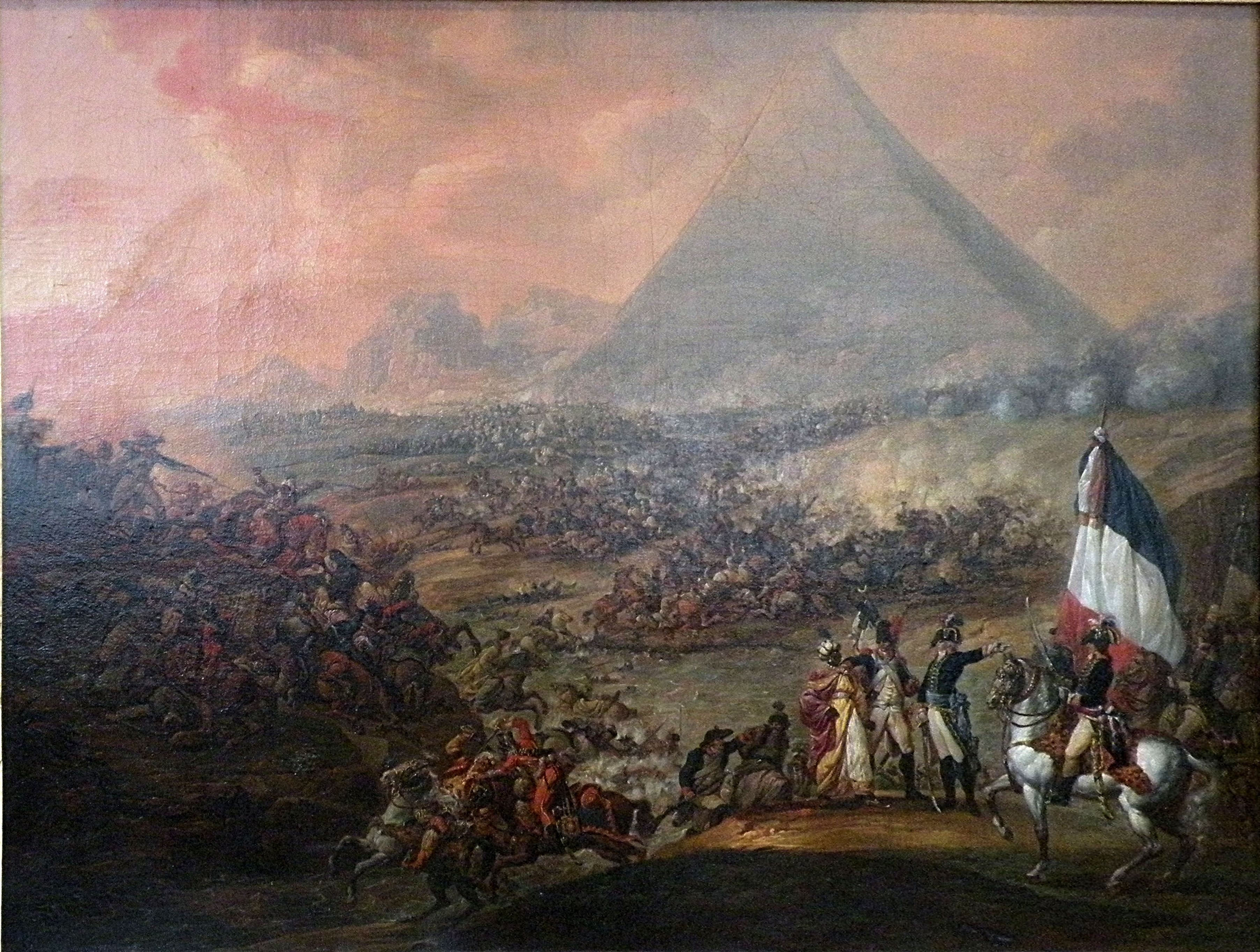 Francois-Louis-Joseph Watteau’s depiction of the Battle of the Pyramids.