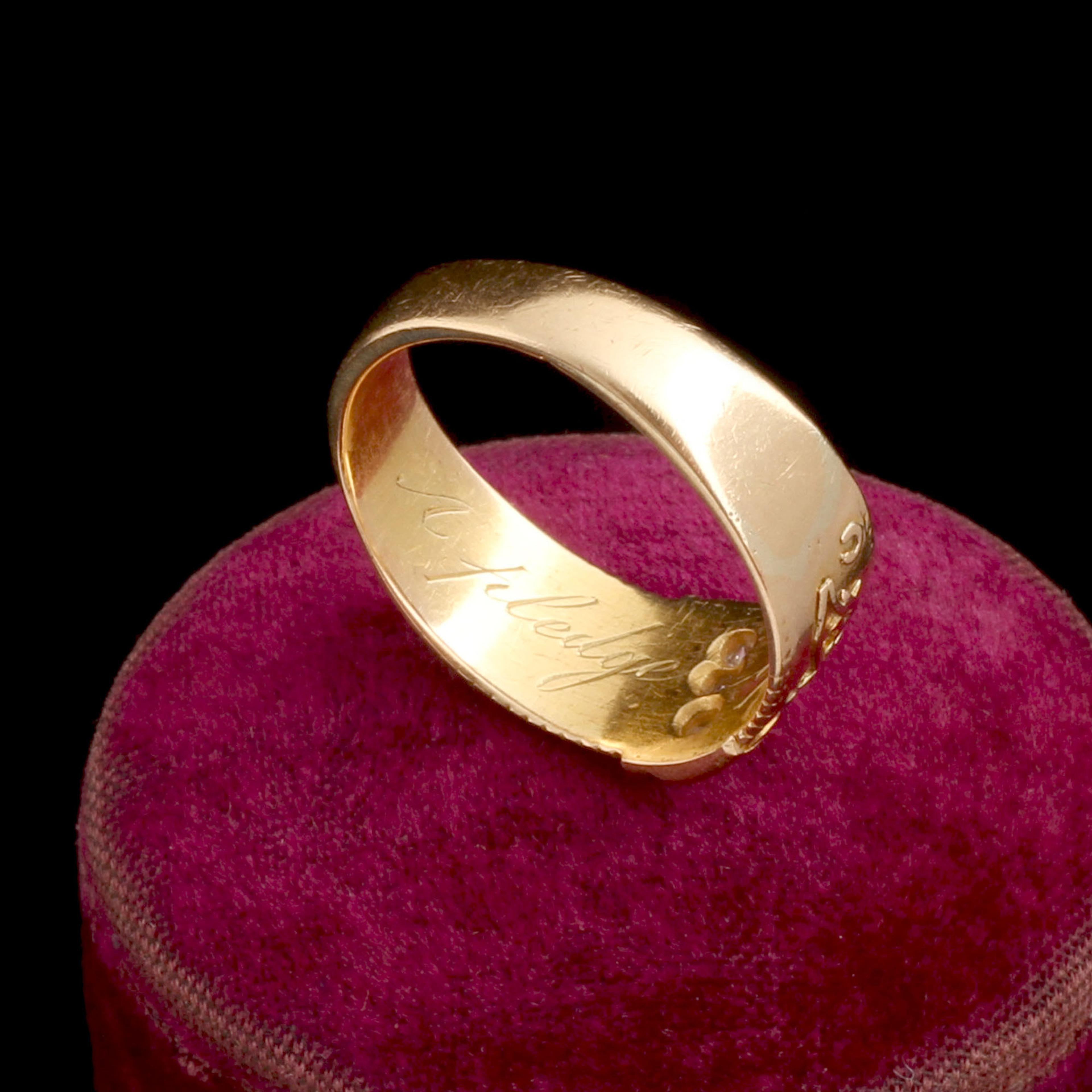 Victorian "A pledge of love" Ivy & Diamond Ring