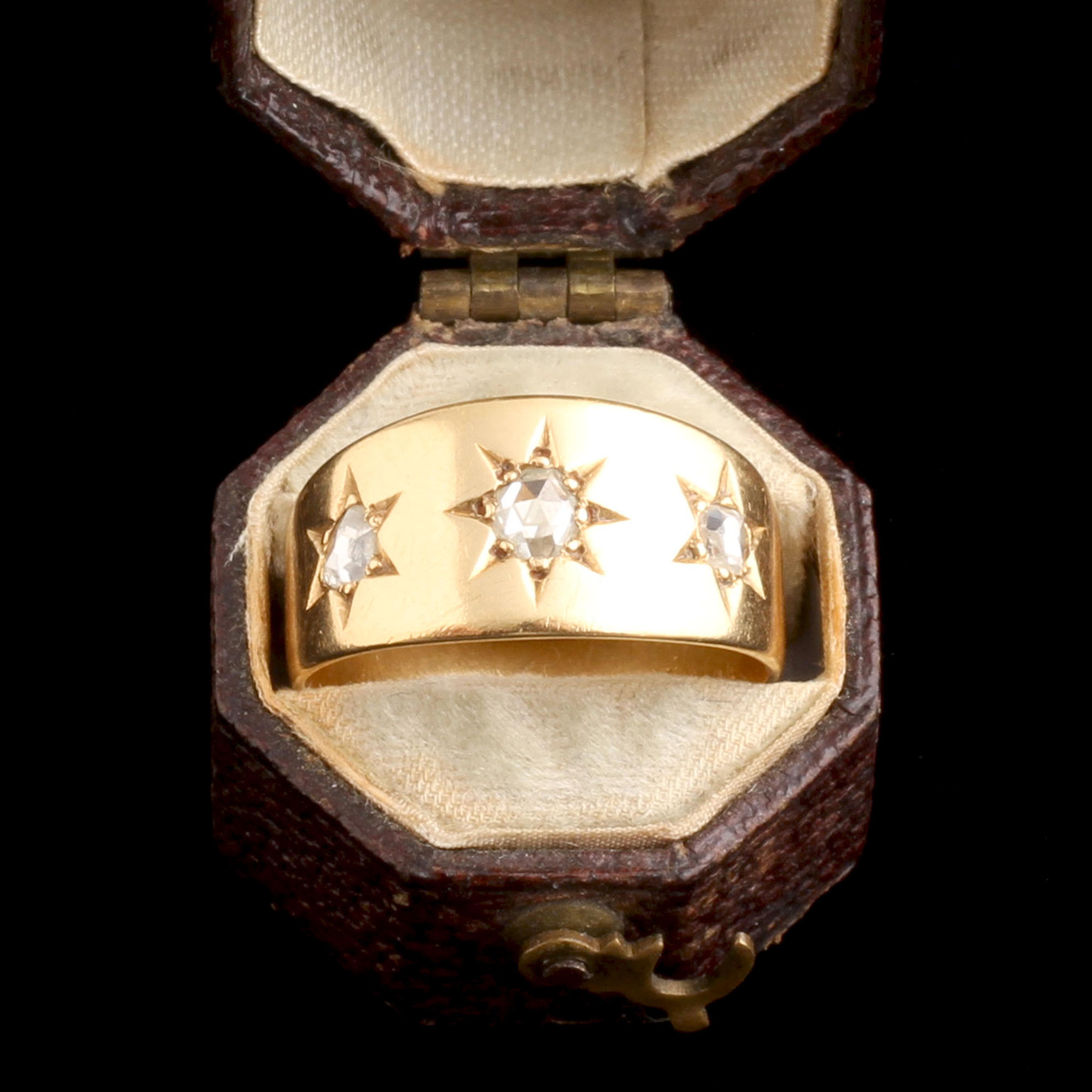 Victorian Star-Set Rose Cut Diamond Cigar Band