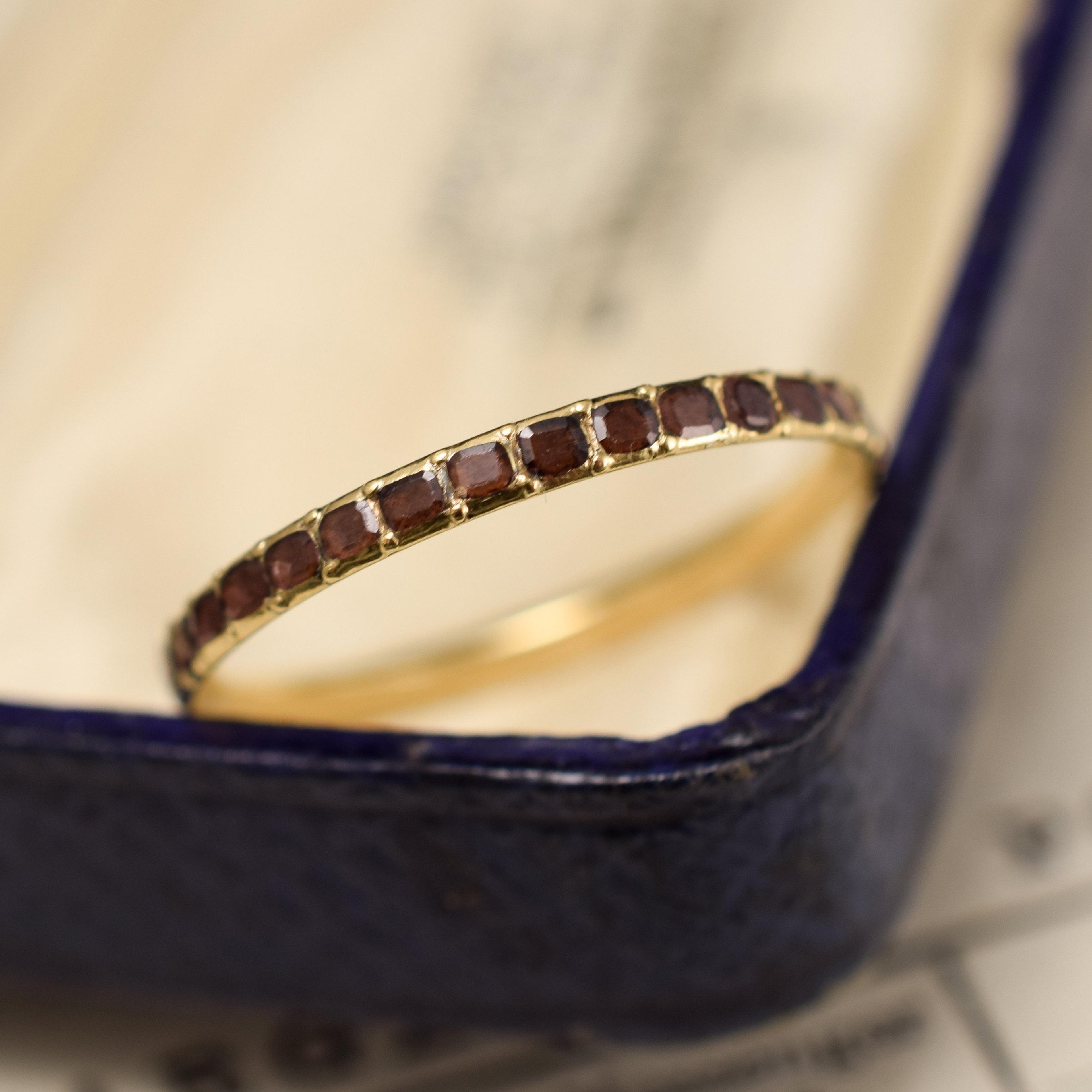 Slim Georgian Garnet Eternity Ring