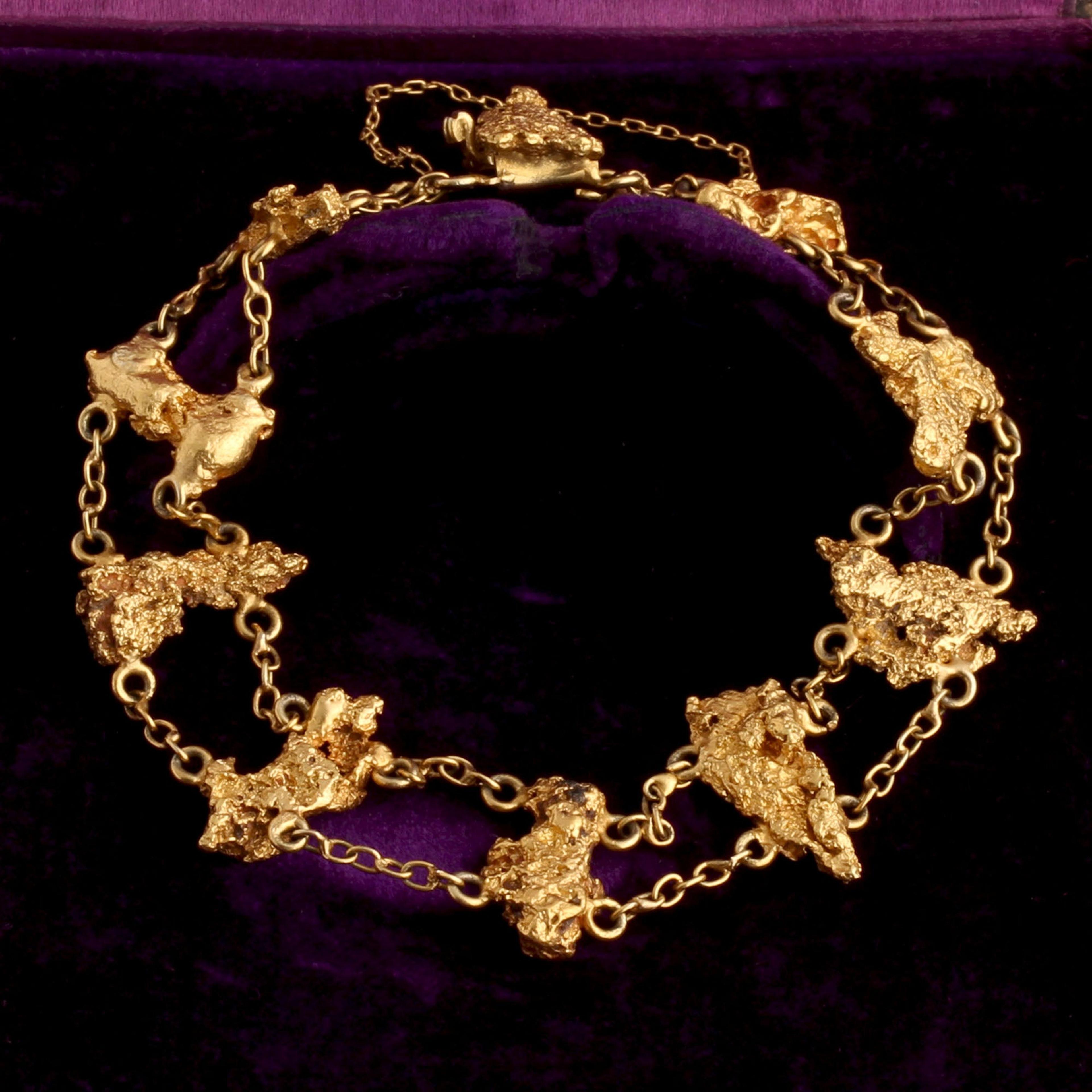 Victorian Gold Nugget Bracelet