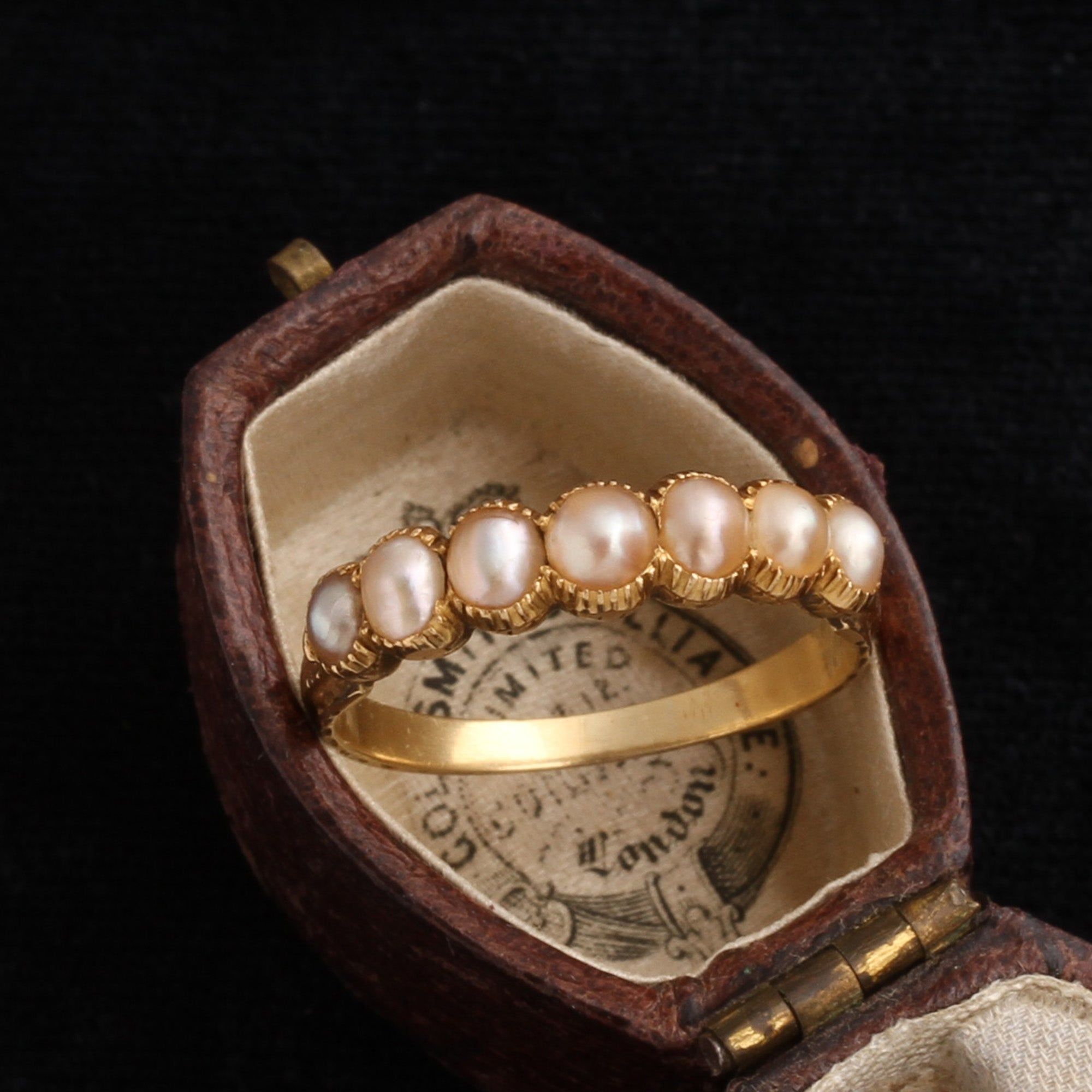 Mid Victorian Pearl Half Hoop