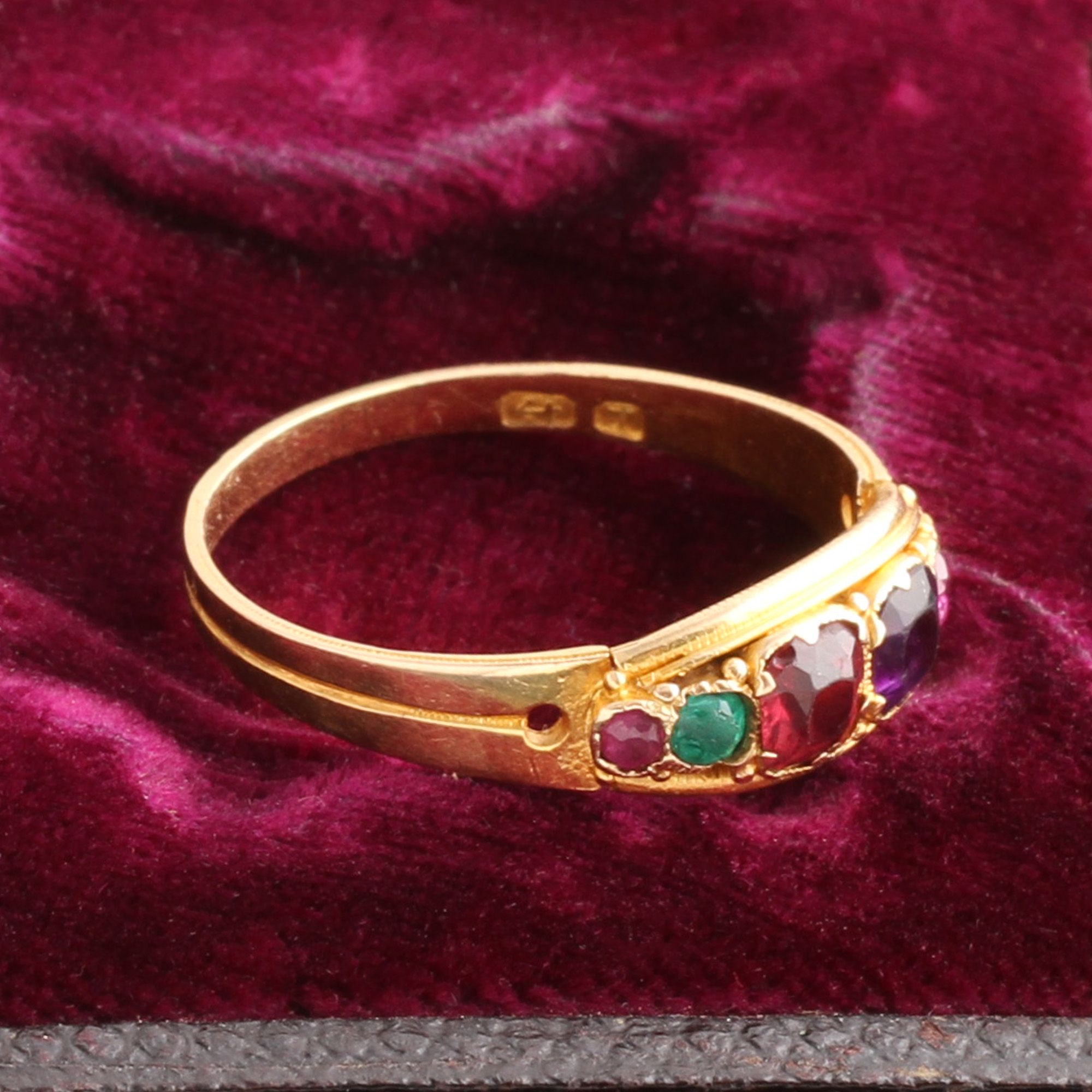 Georgian Graduated Stone "REGARD" Acrostic Ring