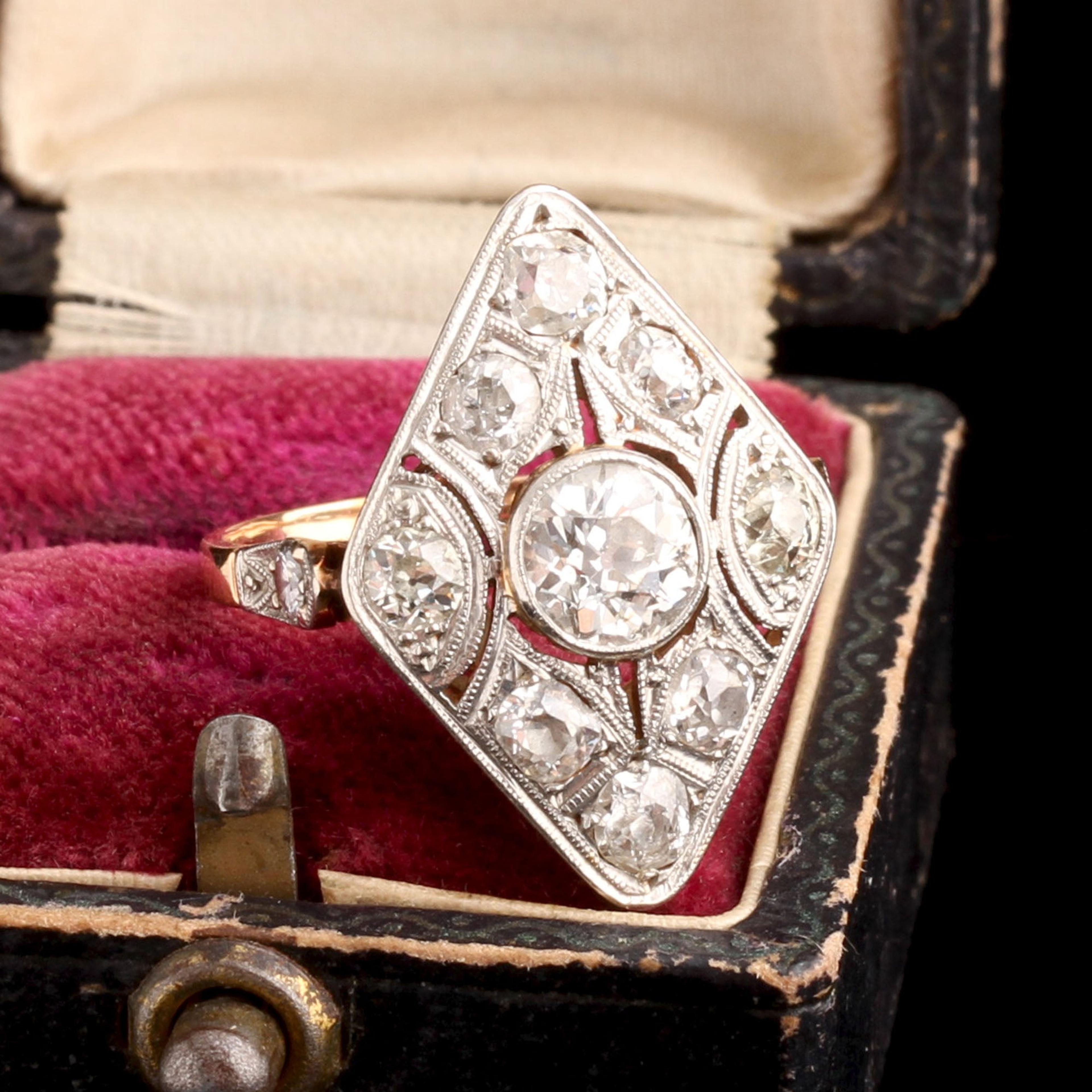 Art Deco Diamond Cocktail Ring