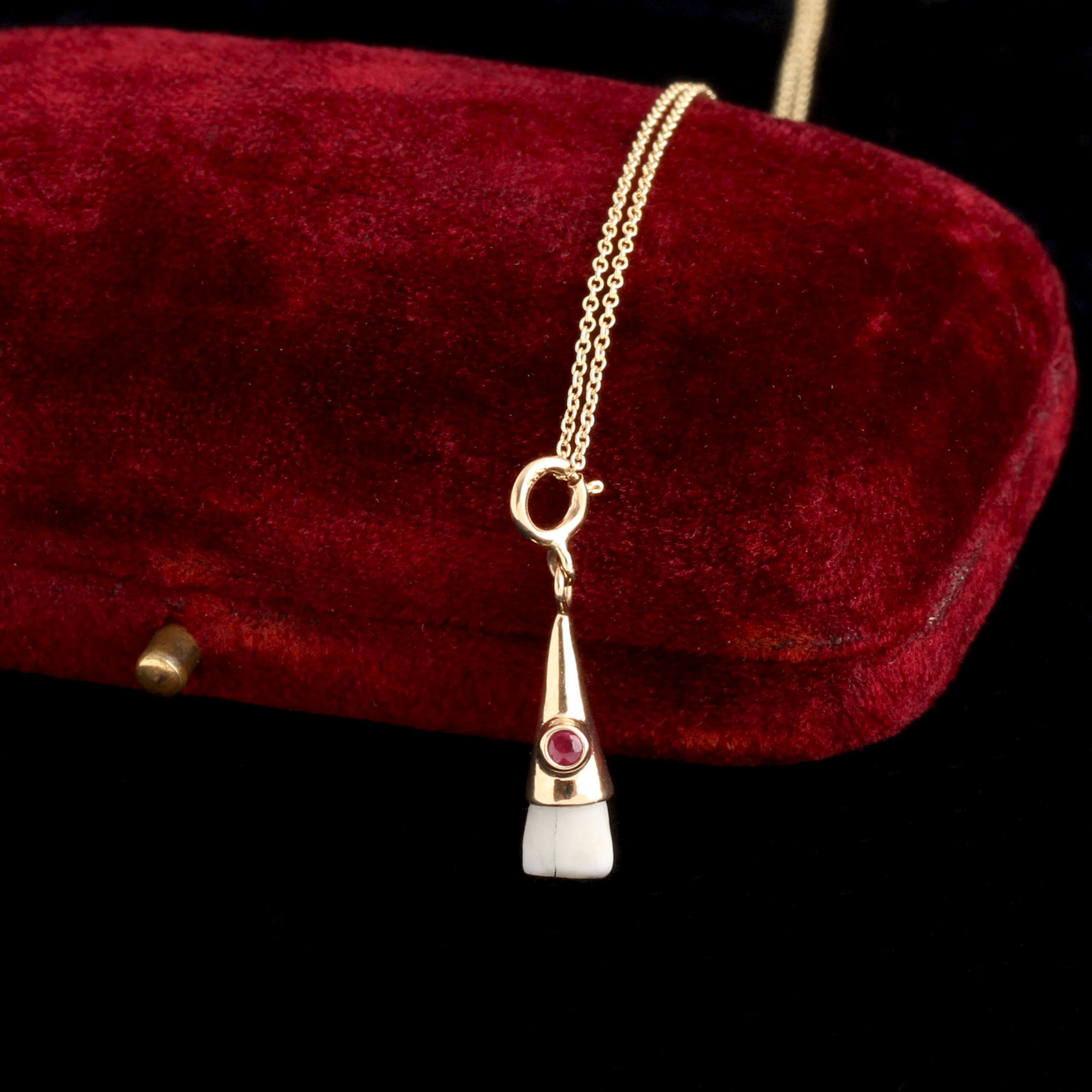 Baby Tooth Necklace with Birthstone