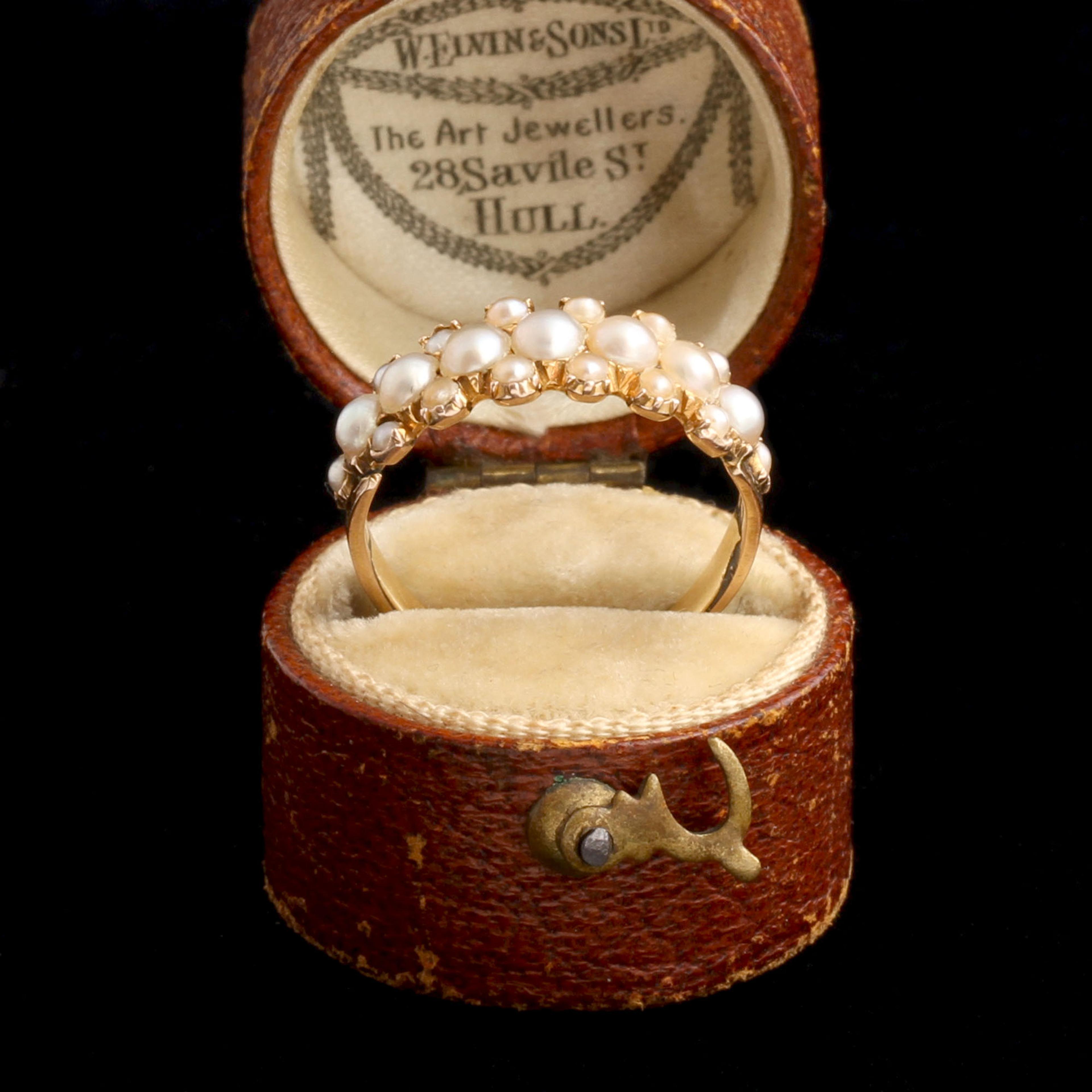 Georgian Triple Row Seed Pearl Ring