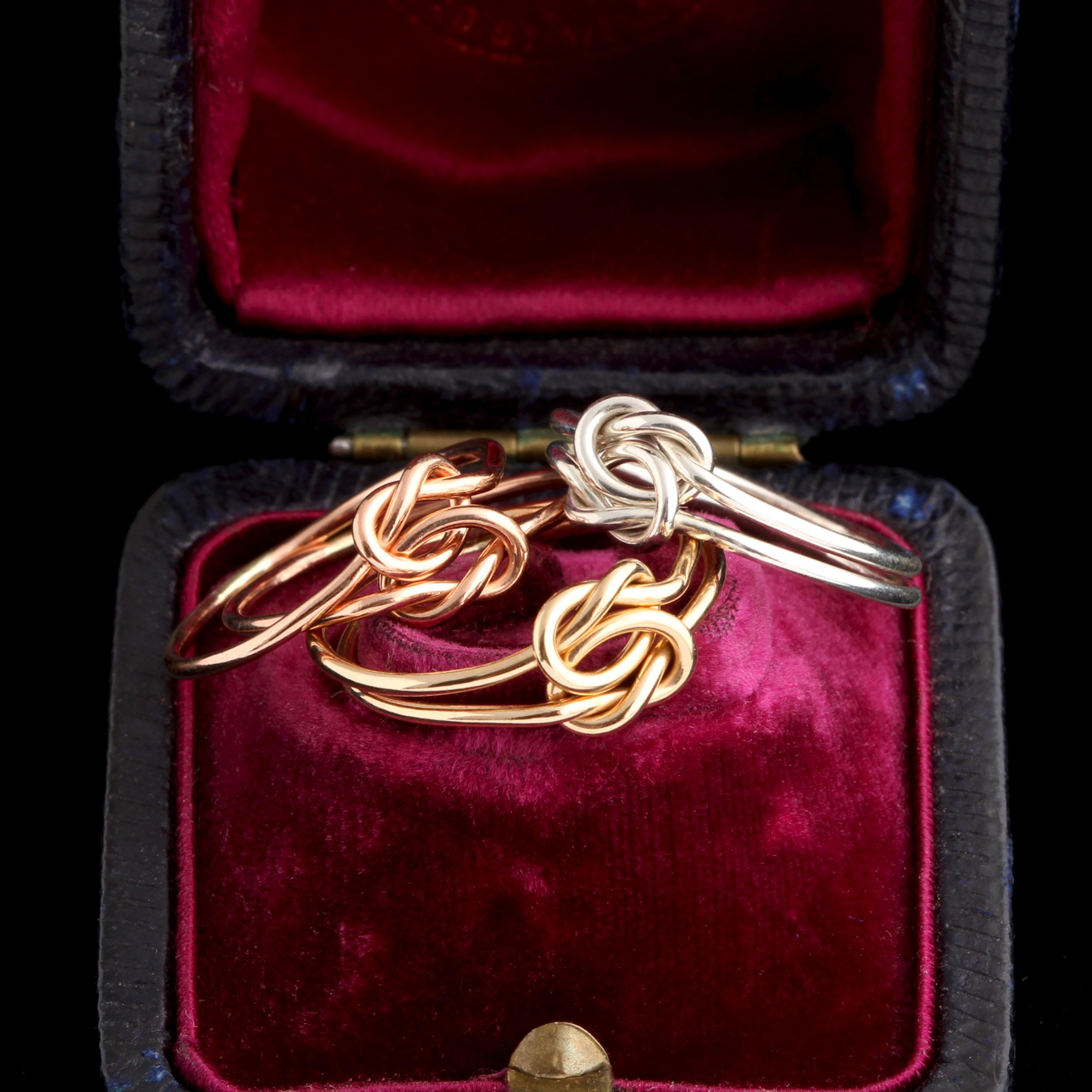 Gold Fill & Silver Lovers Knot Rings