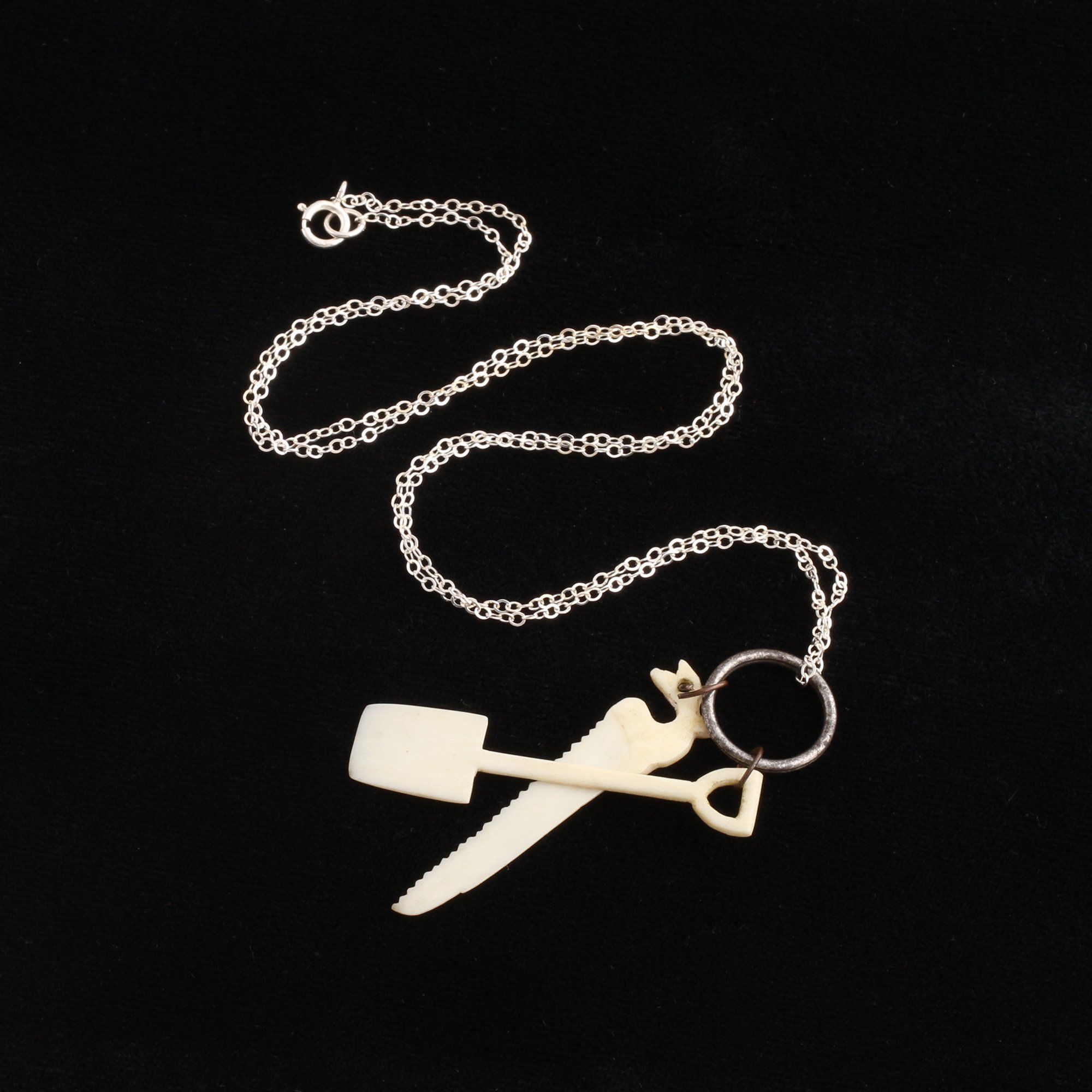 Edwardian Carved Bone Tool Charms