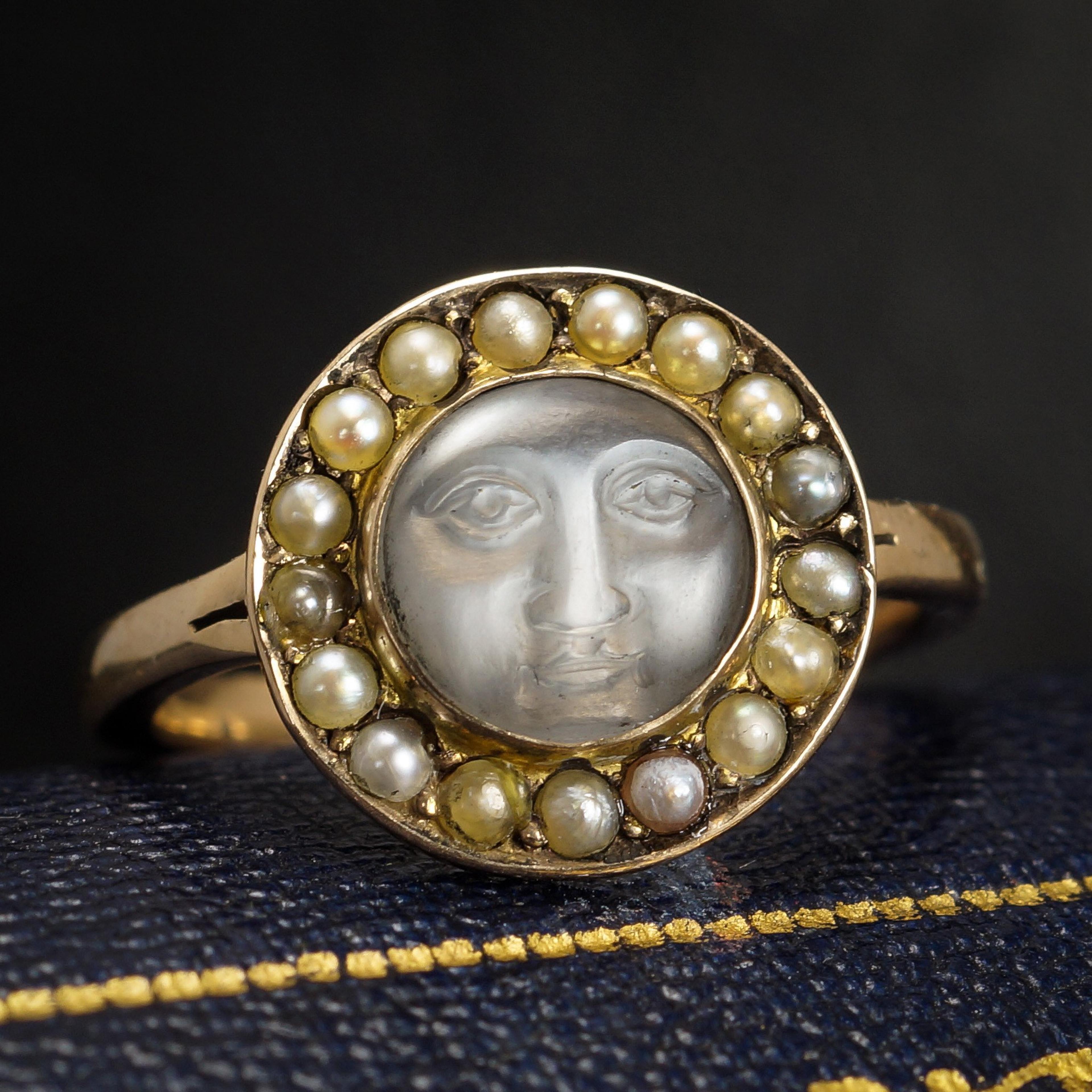 Edwardian Man in the Moon Ring