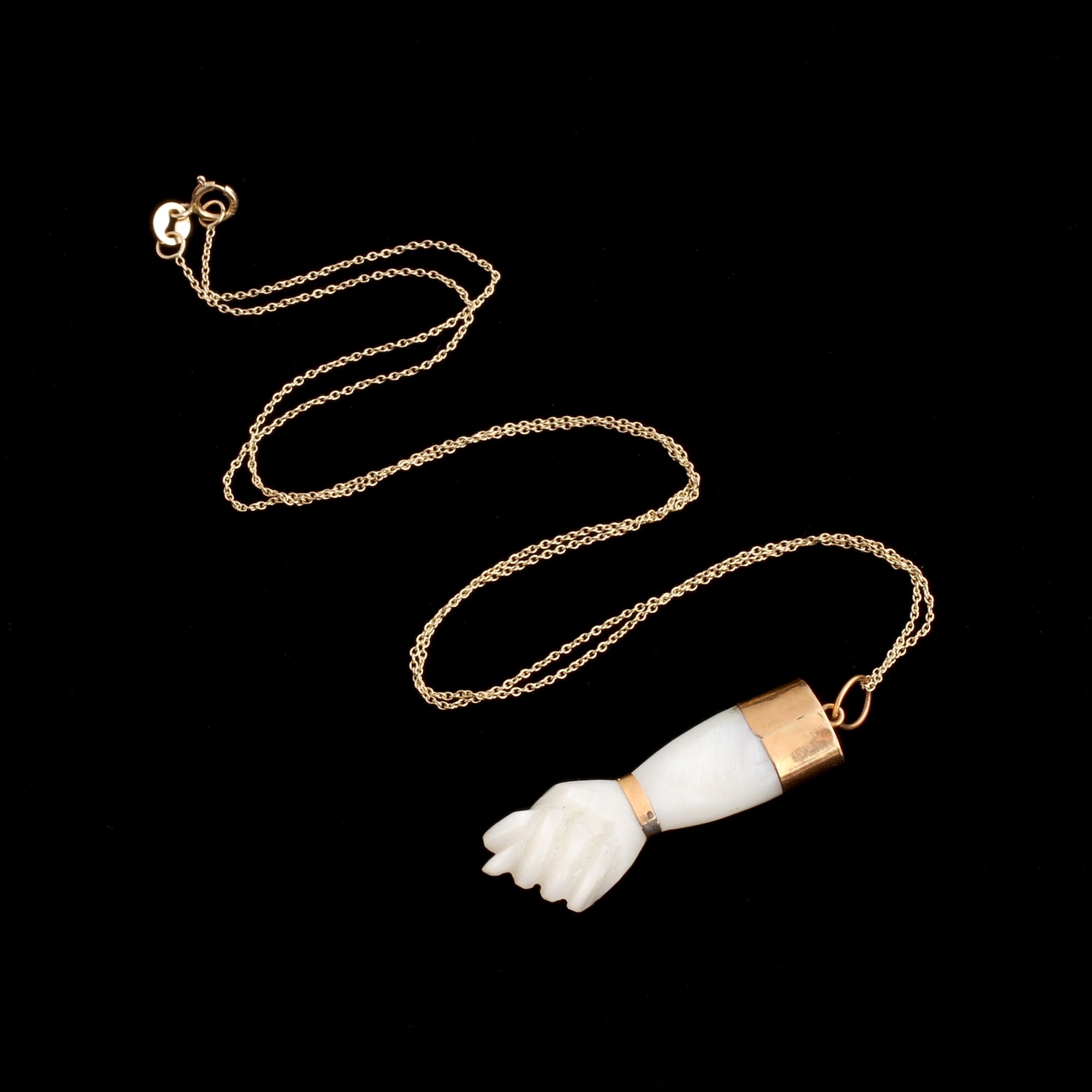 Vintage Mother of Pearl Figa Pendant