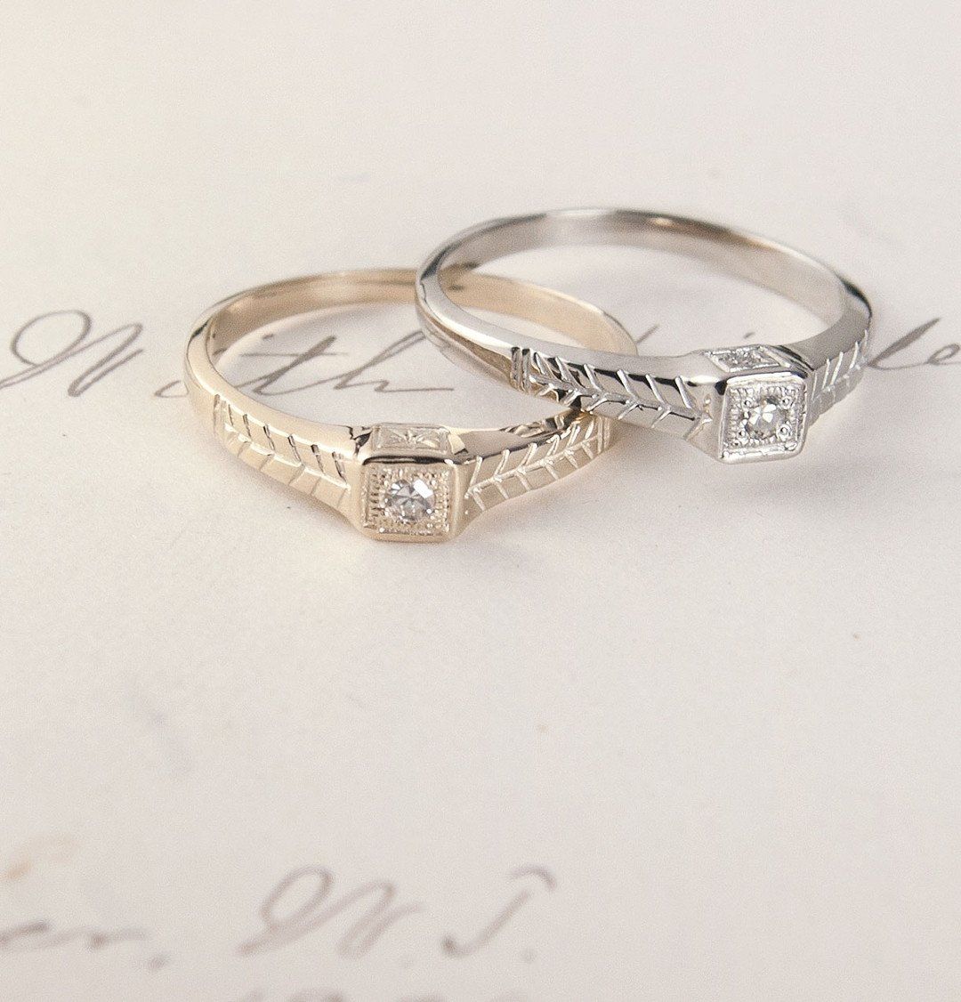 Tiniest Diamond Ring (14k White Gold)