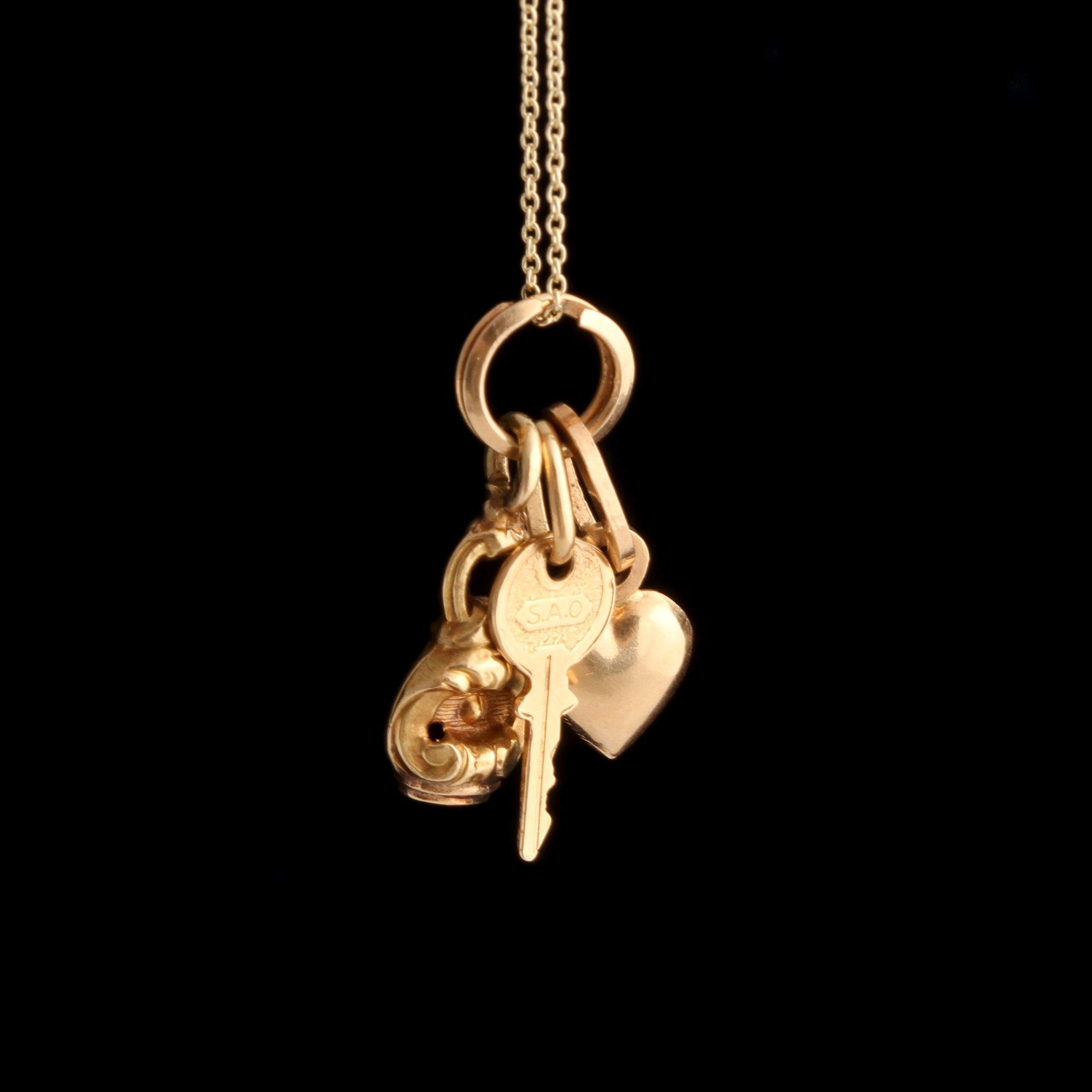 Early 20th Century French Charm Necklace