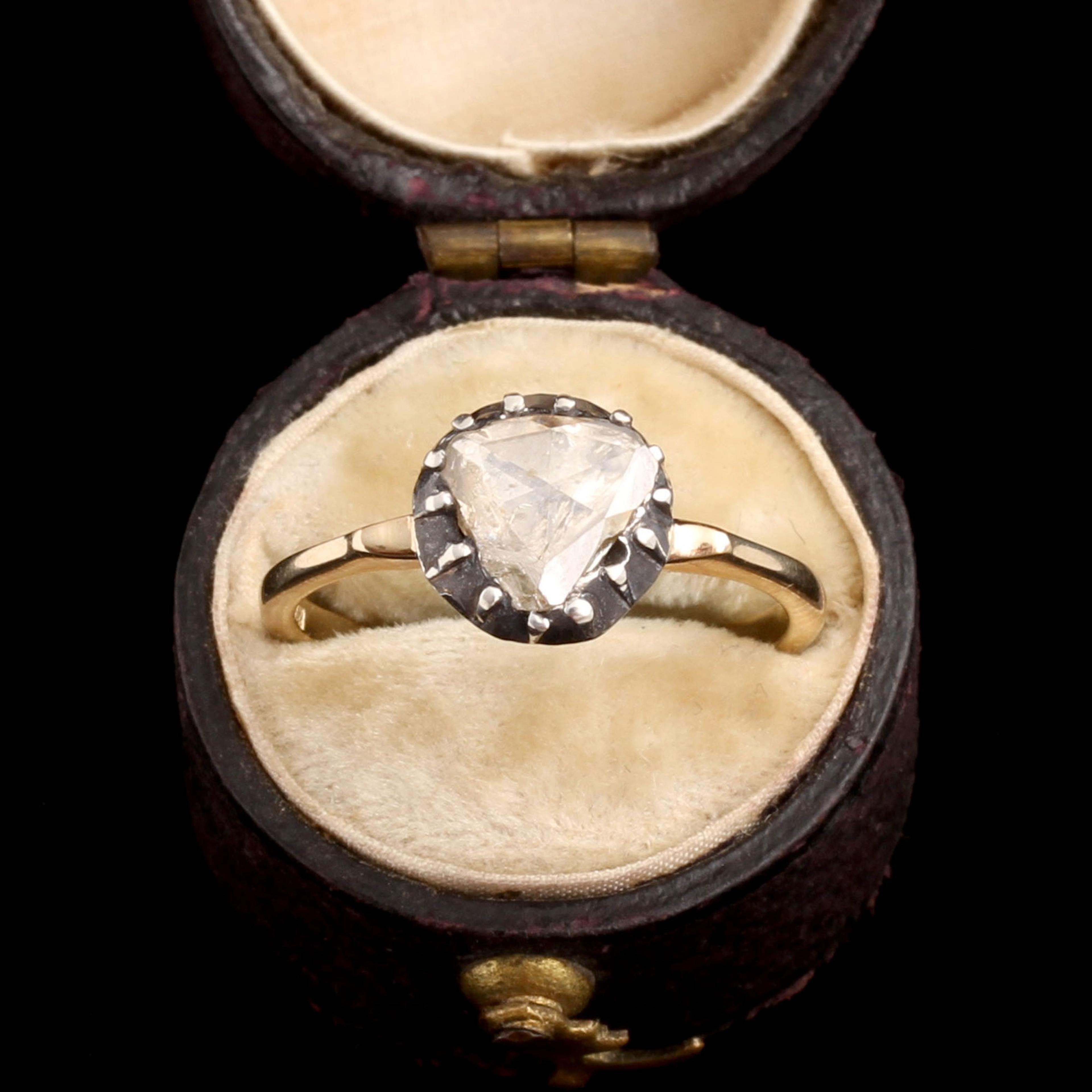 Georgian Rose Cut Macle Diamond Ring