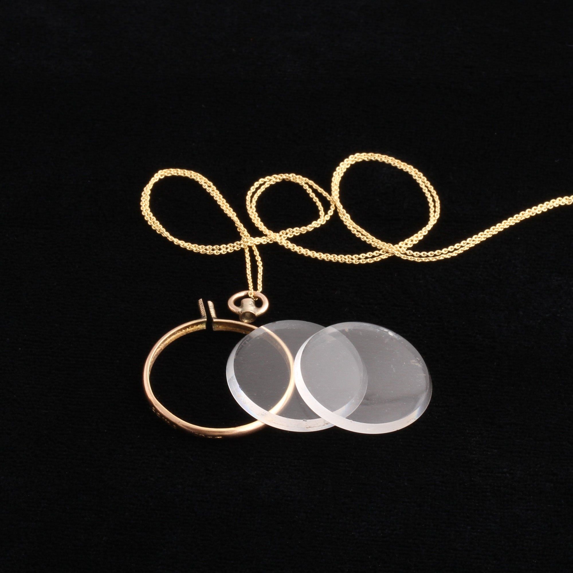 Late Victorian Photo Locket Necklace