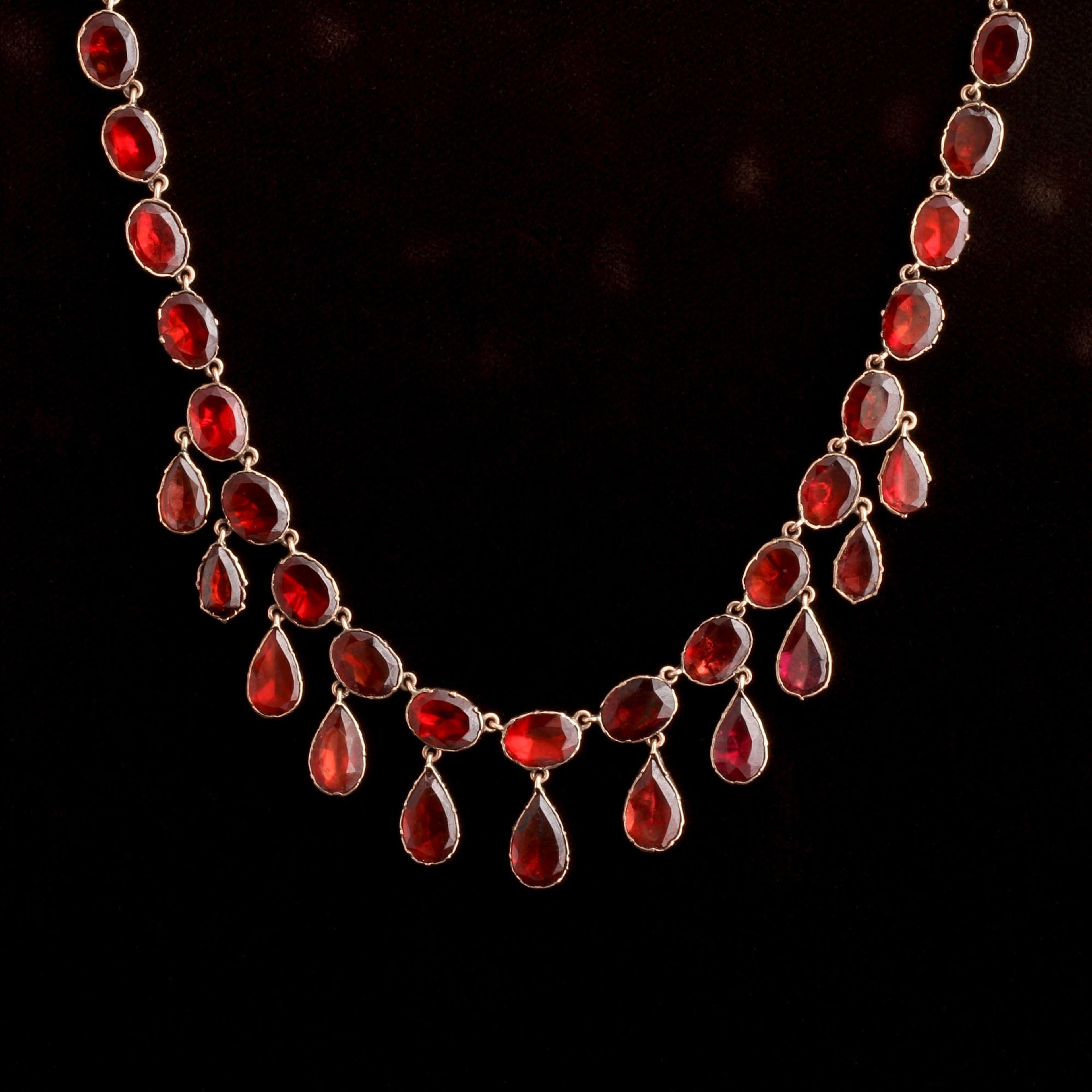 Georgian Garnet Fringe Collar