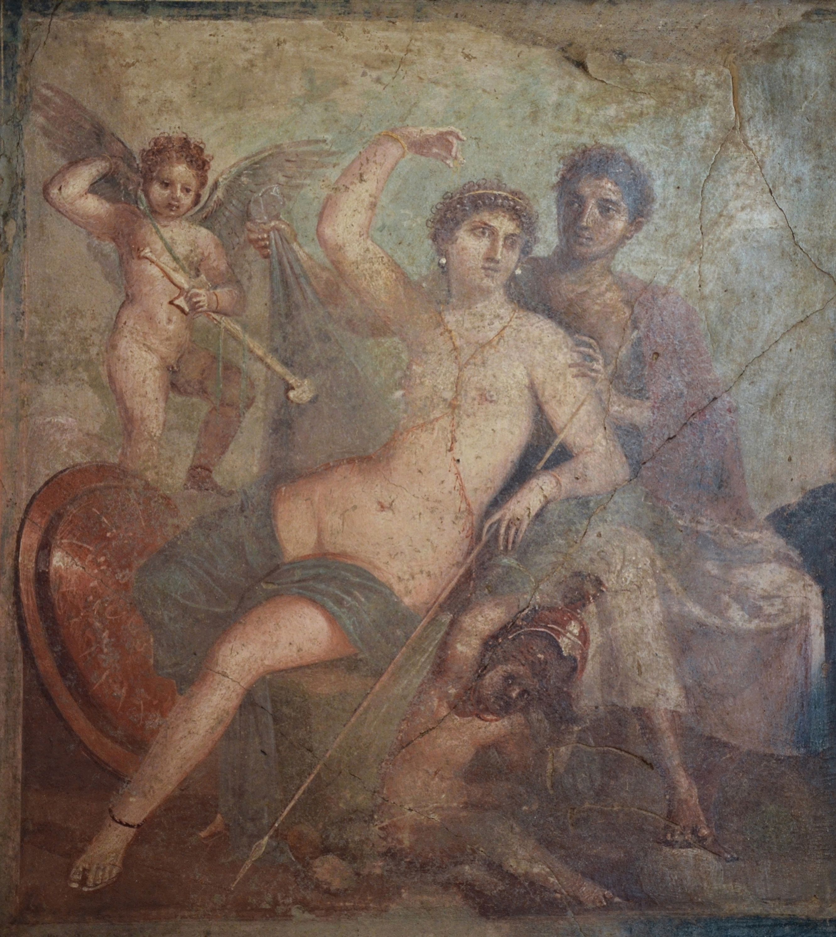 Roman body chain on fresco depicting Ares and Aphrodite found at Pompeii.