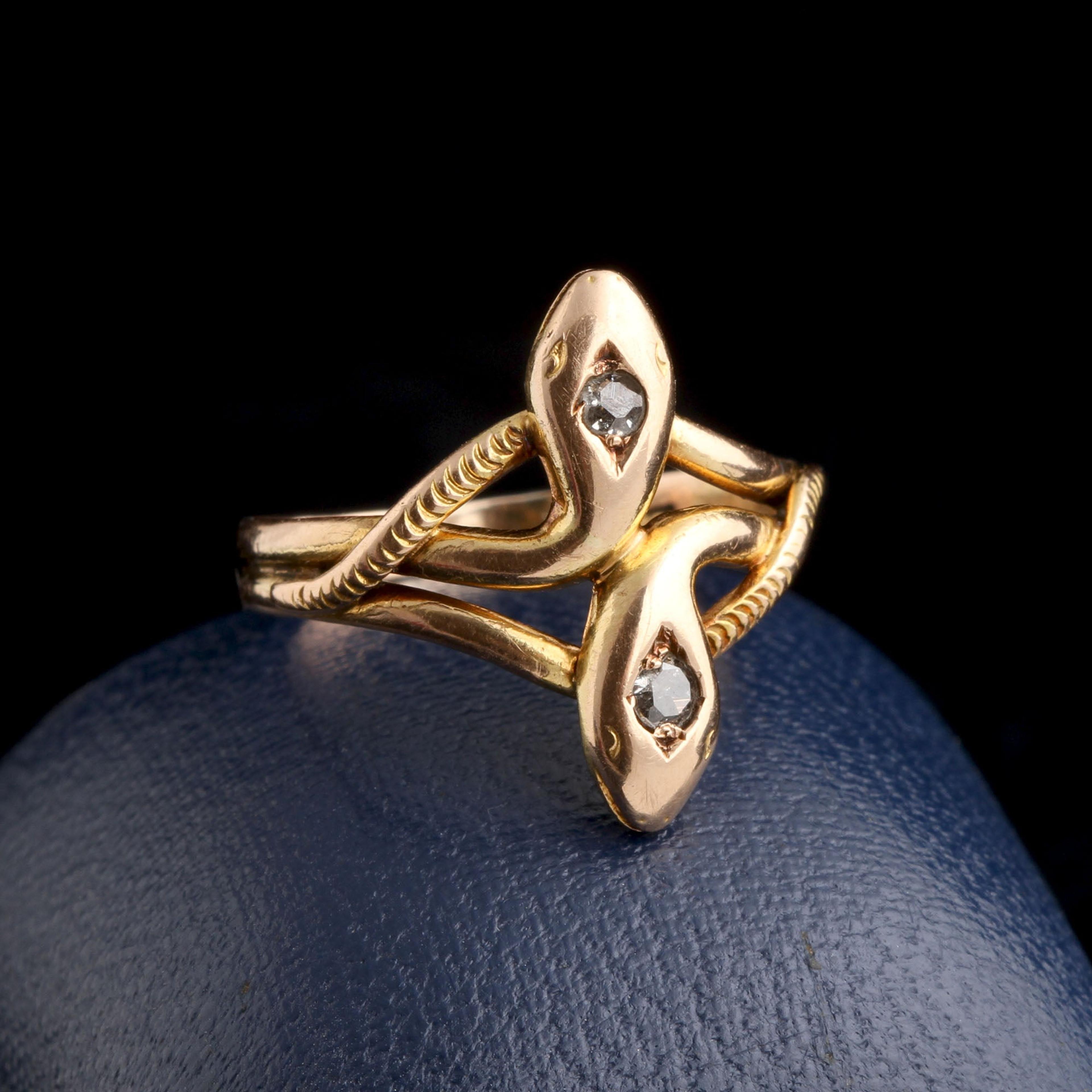 1920s Double Snake Ring