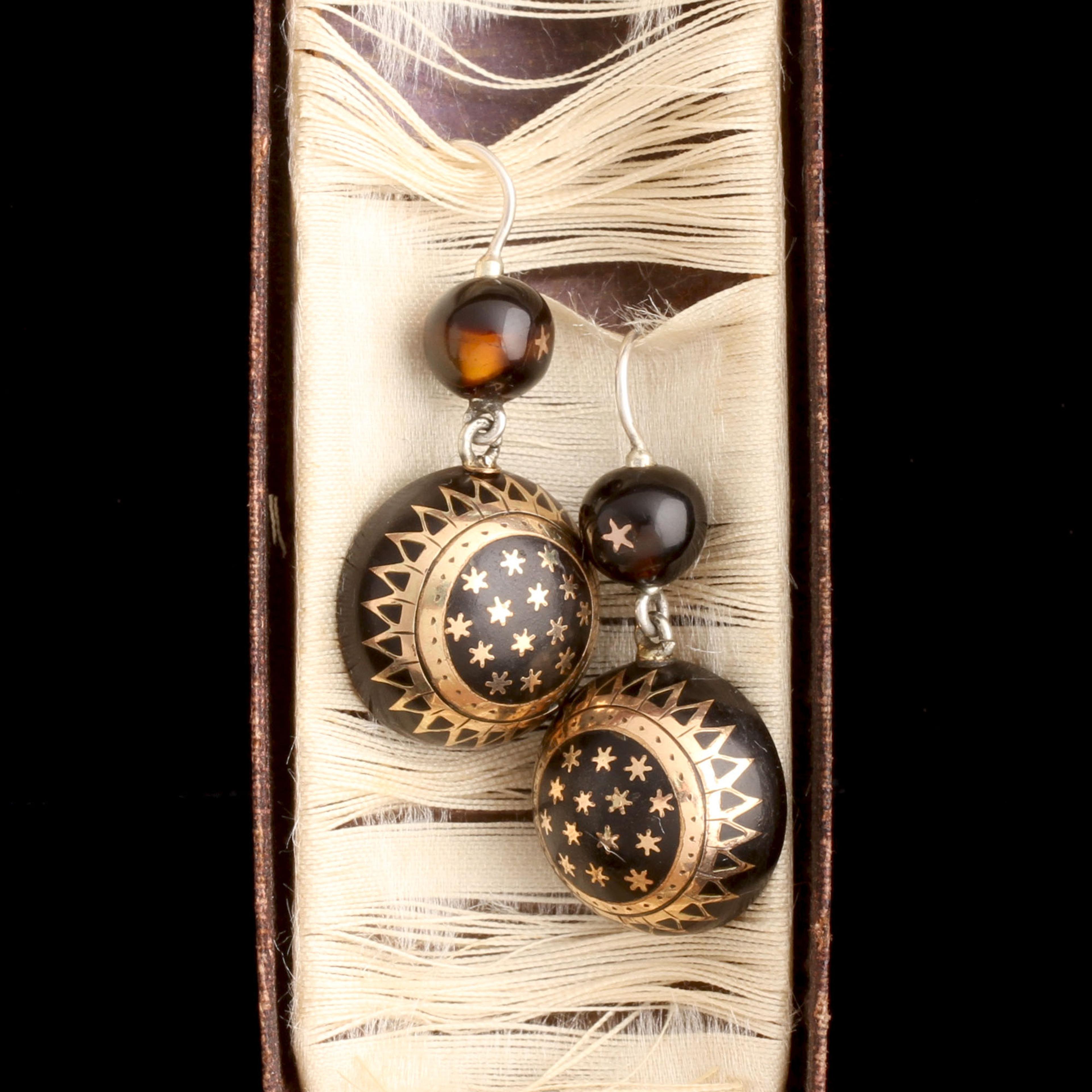Victorian Sunburst & Stars Pique Earrings