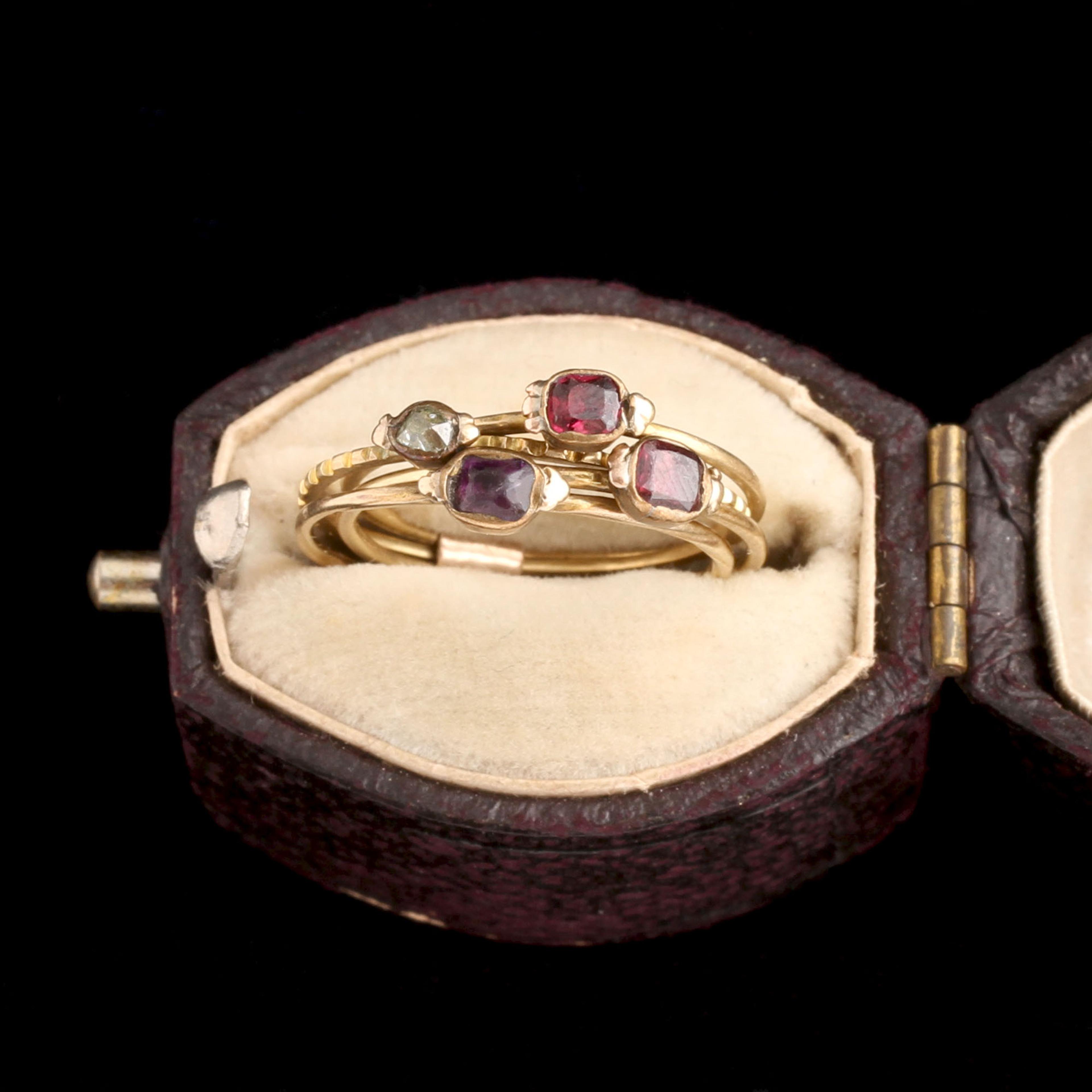 Victorian Multi Gemstone Harem Ring