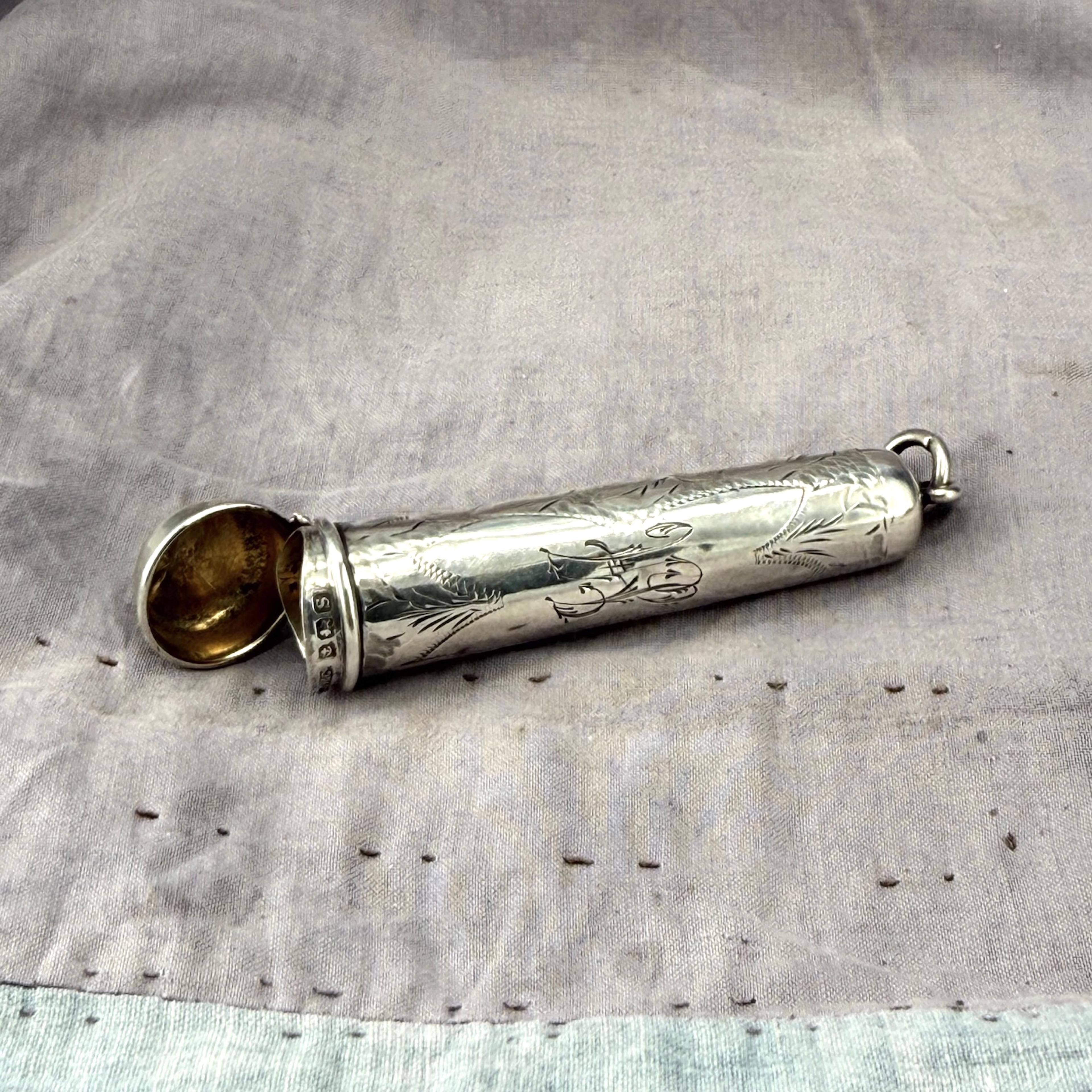 Silver Cig Locket and Celluloid Holder