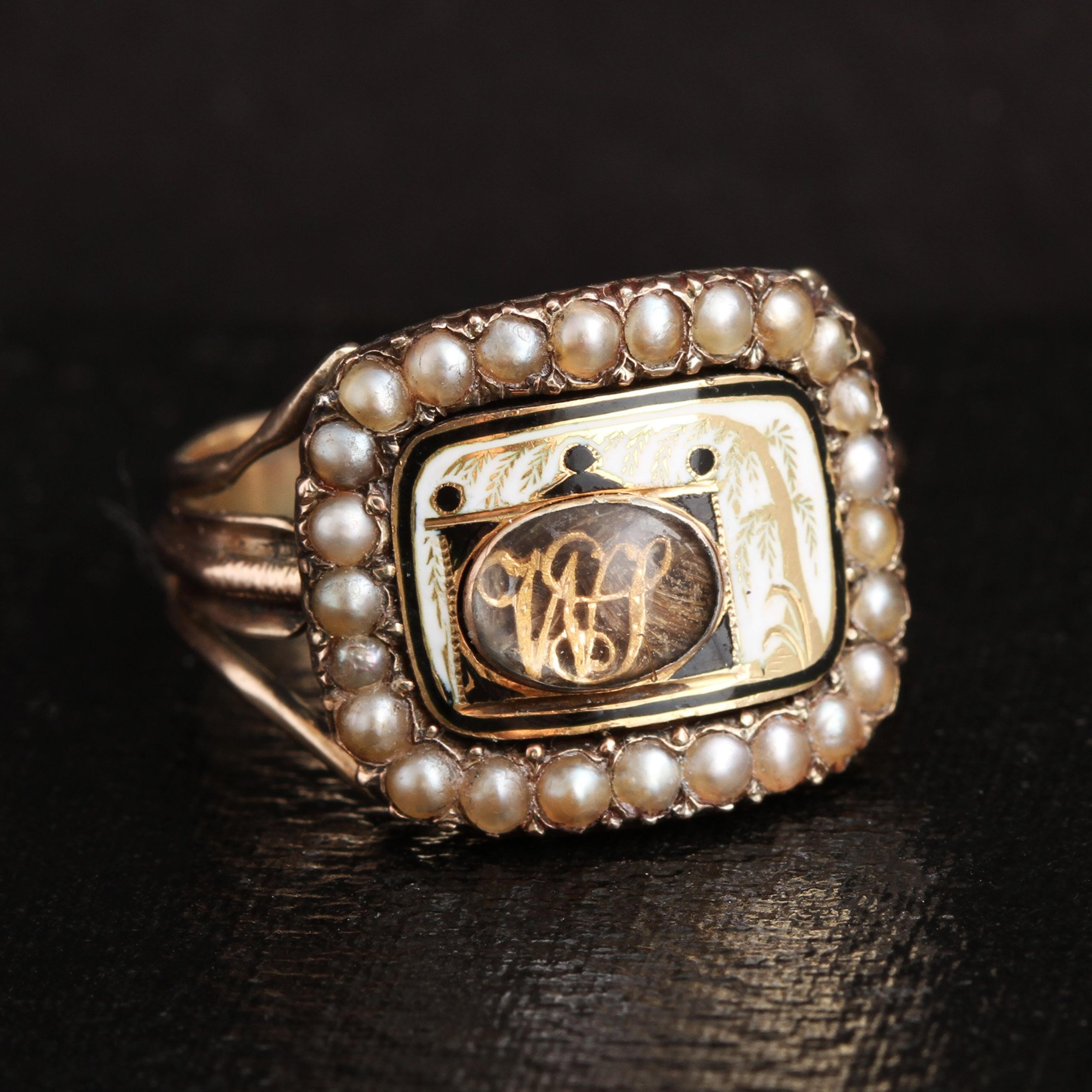 Georgian Weeping Willow Mourning Ring