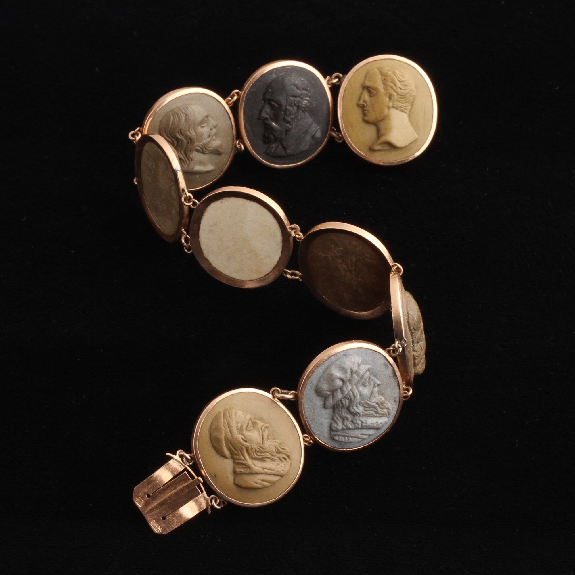 Victorian Lava Cameo Bracelet