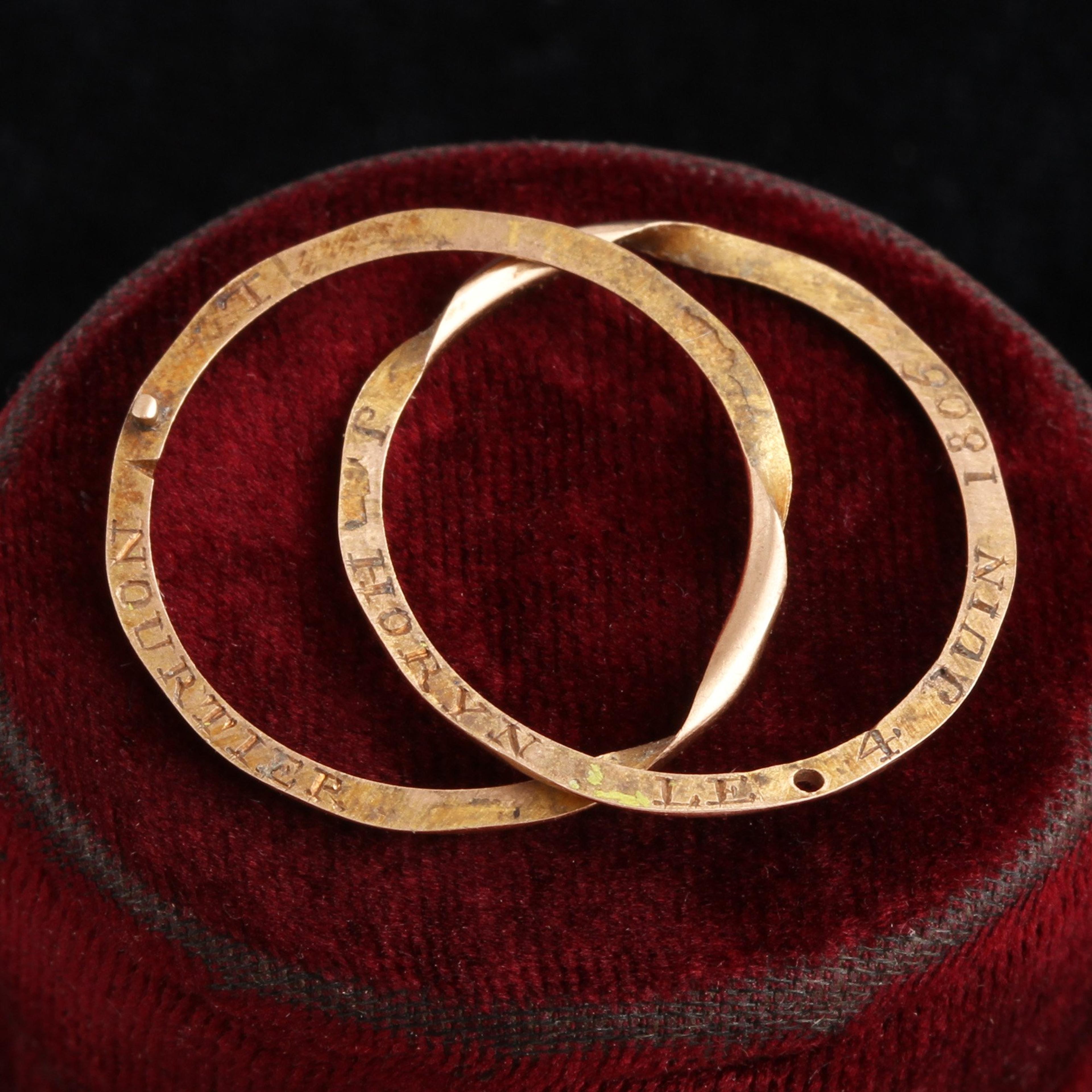 Detail of Early 19th Century French Gimmel Wedding Band